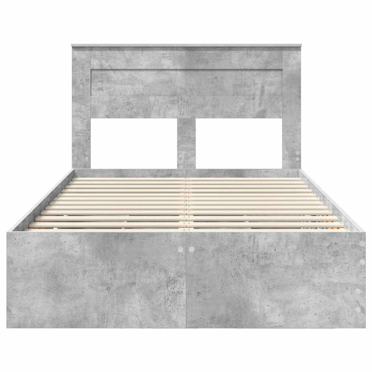 Bed Frame with Drawer Concrete Grey 135 x 190 cm Engineer Wood