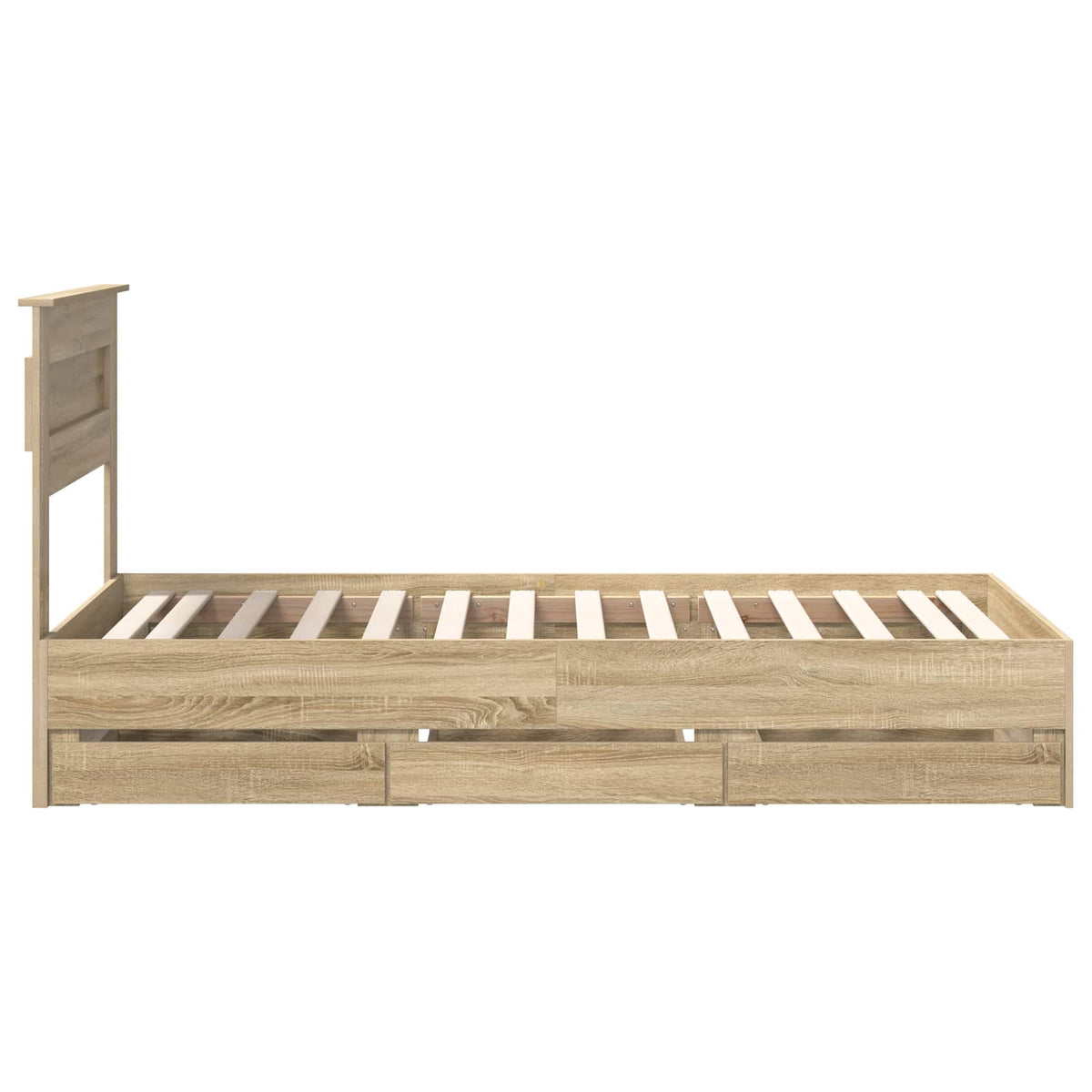 Bed Frame with Drawer Sonoma Oak 100 x 200 cm Engineer Wood