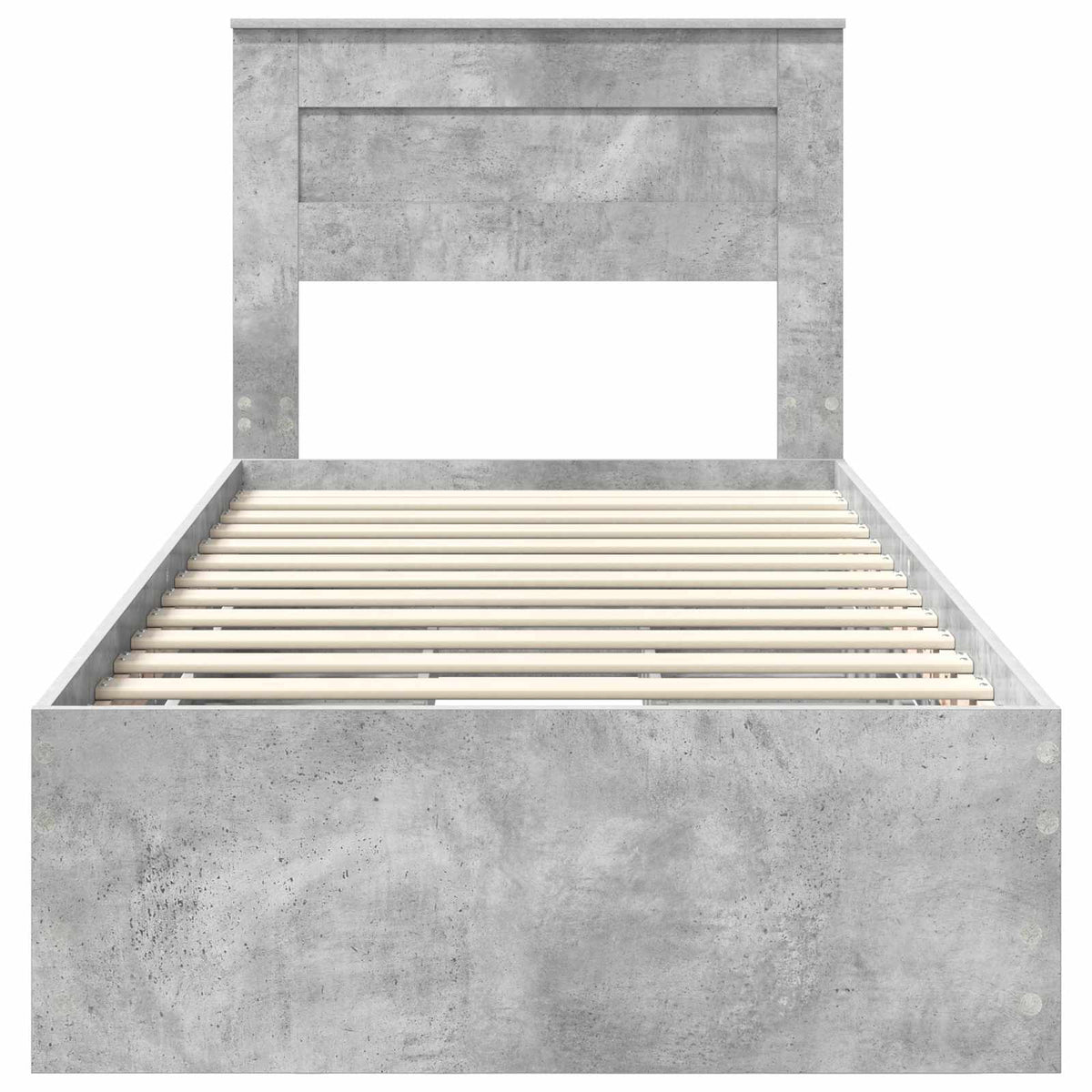 Bed Frame with Drawer Concrete Grey 90 x 190 cm Engineer Wood