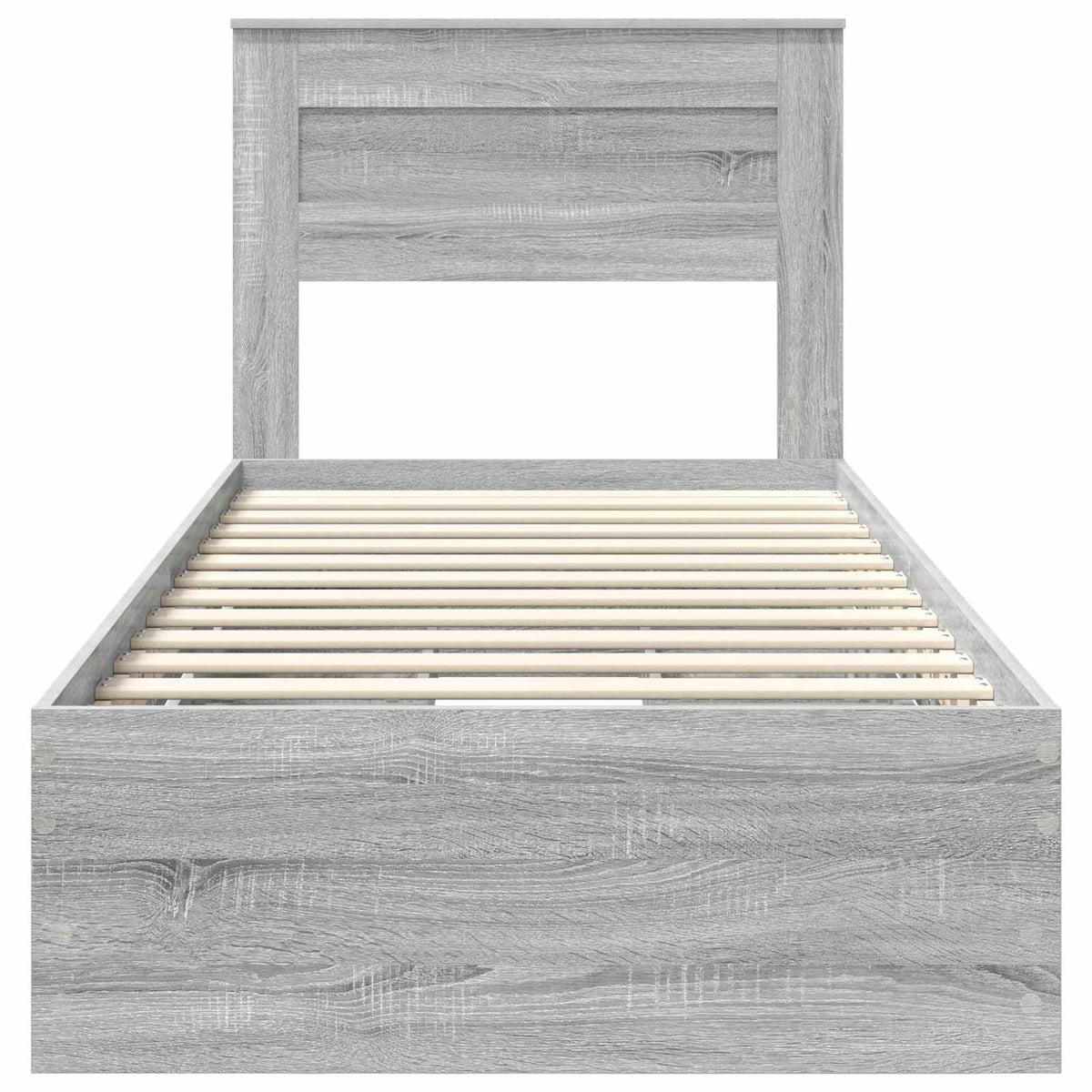 Bed Frame with Drawer Grey Sonoma 75 x 190 cm Engineer Wood