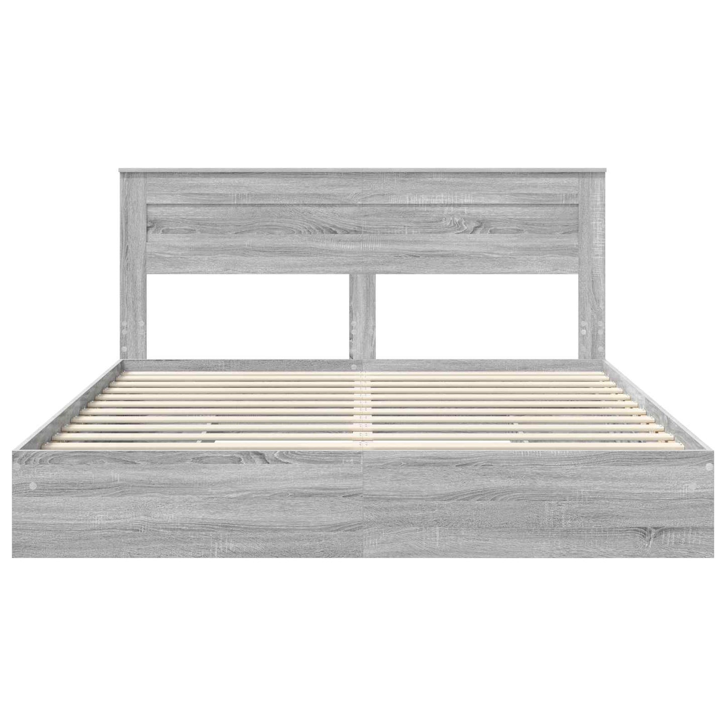 Storage Bed Grey Sonoma 180 x 200 cm Engineered Wood