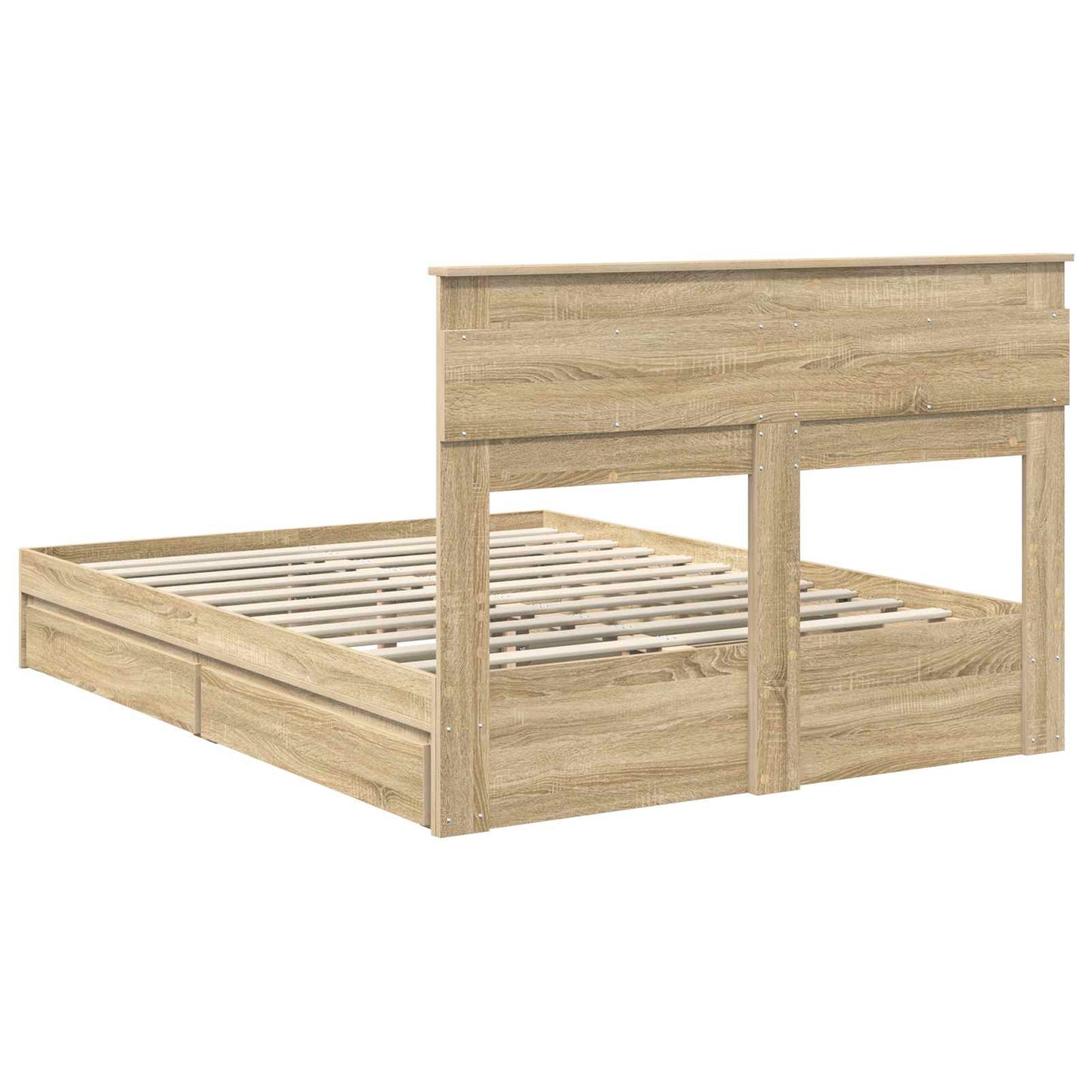 Storage Bed with Drawer Sonoma Oak 160 x 200 cm Engineered Wood