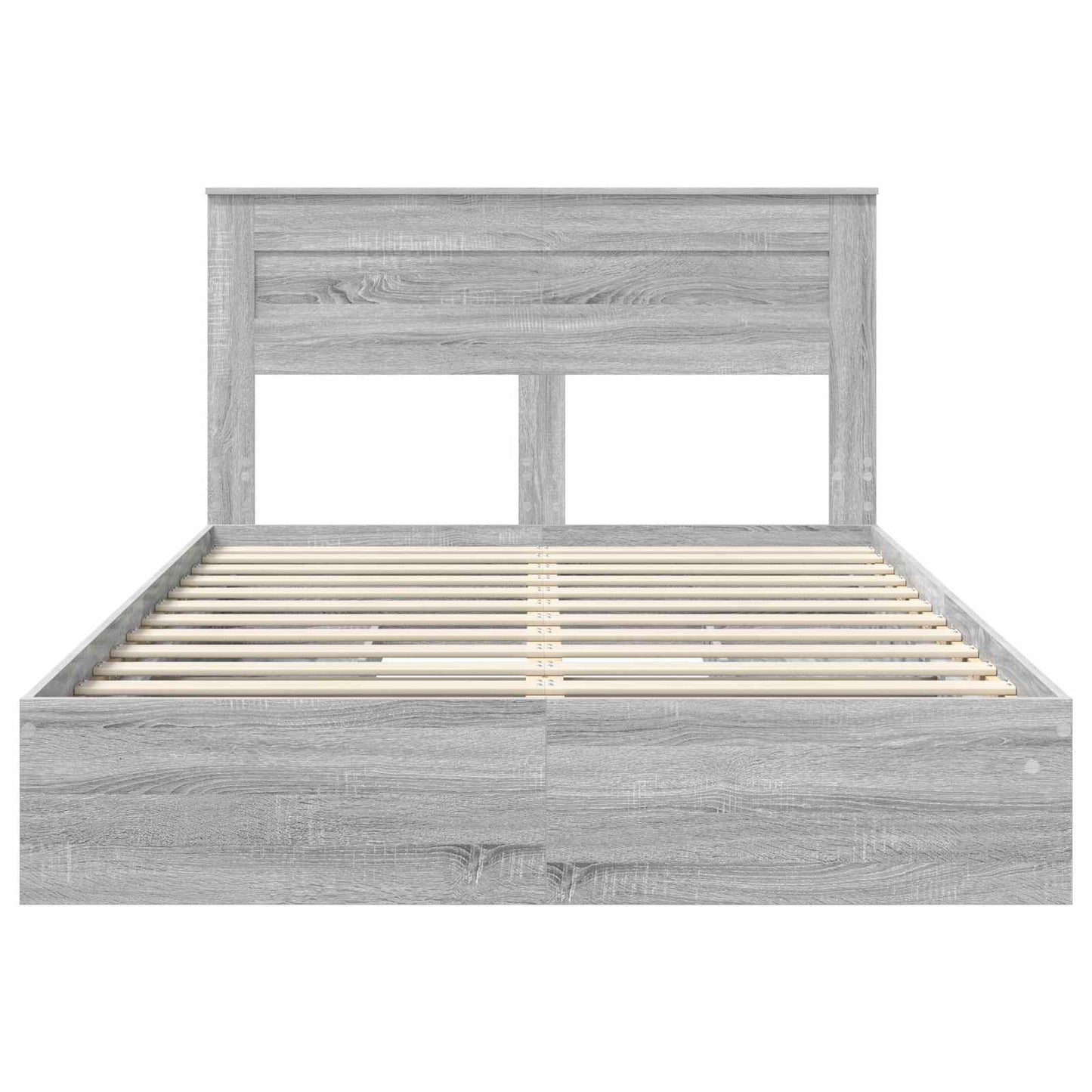 Storage Bed Grey Sonoma 160 x 200 cm Engineered Wood