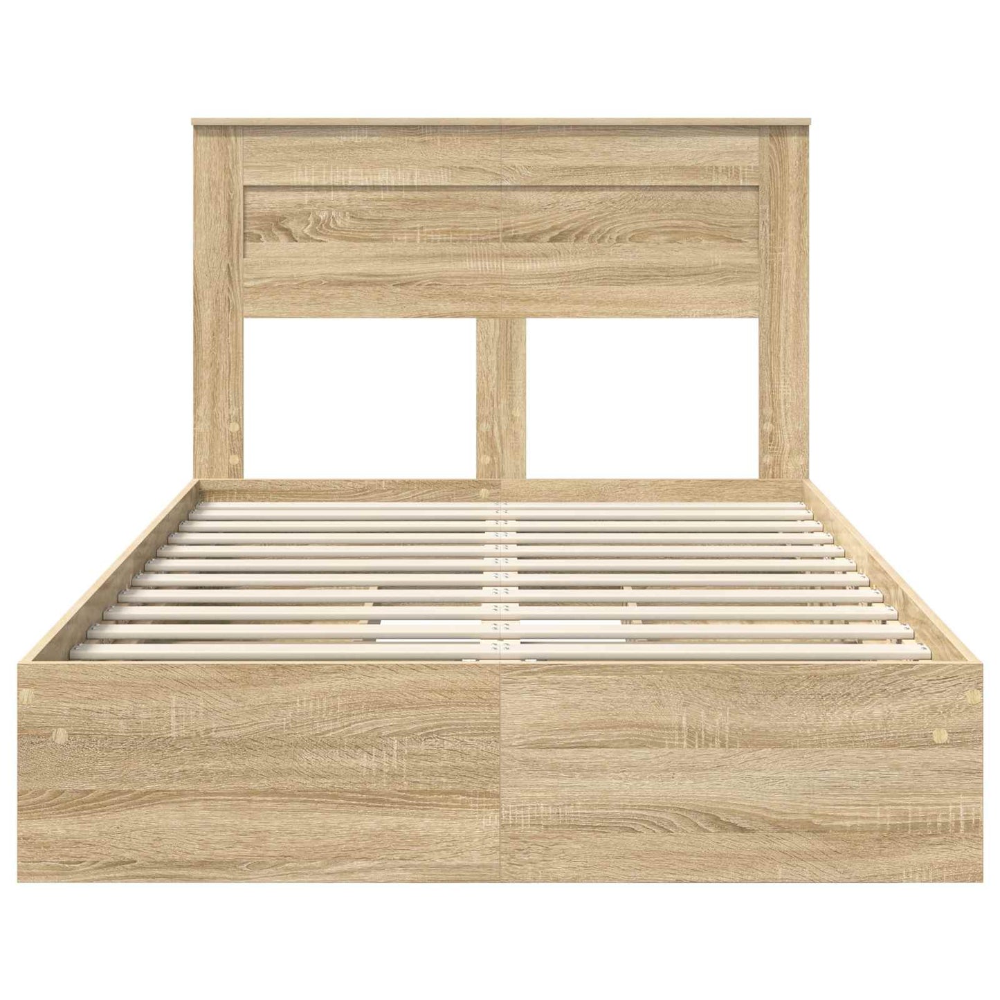 Storage Bed with Drawer Sonoma Oak 120 x 200 cm Engineered Wood