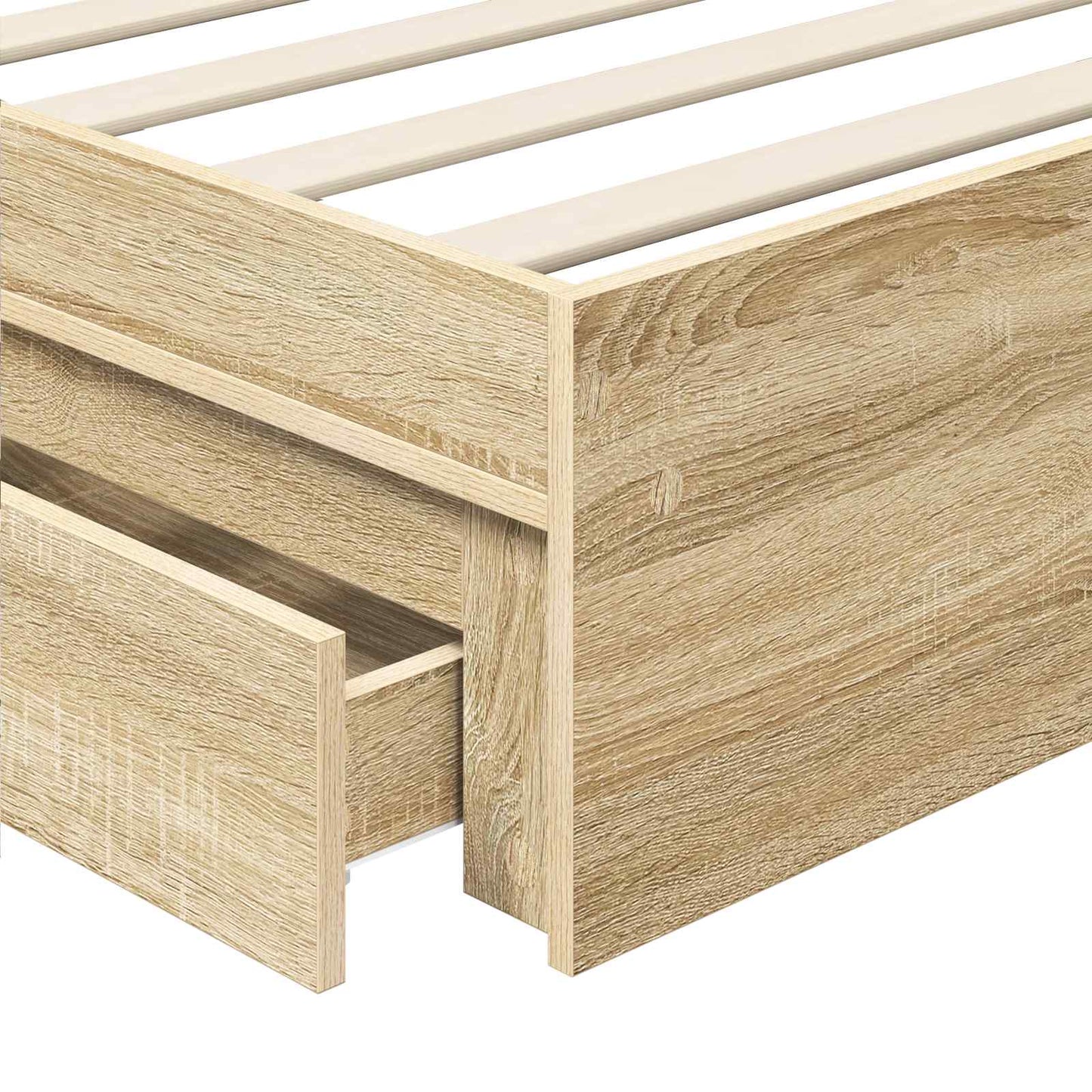 Storage Bed with Drawer Sonoma Oak 90 x 190 cm Engineered Wood