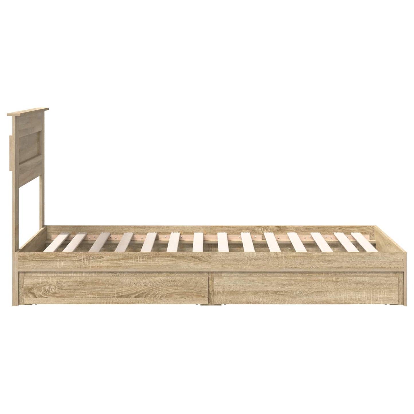 Storage Bed with Drawer Sonoma Oak 90 x 200 cm Engineered Wood