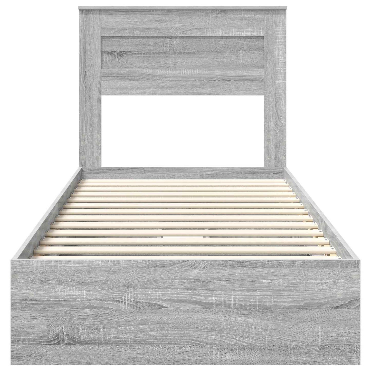 Storage Bed with Drawer Grey Sonoma 75 x 190 cm Engineered Wood