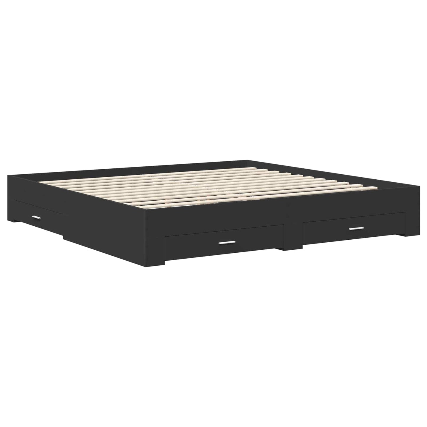 Bed Frame with Drawer Sonoma Oak 200 x 200 cm Engineered Wood