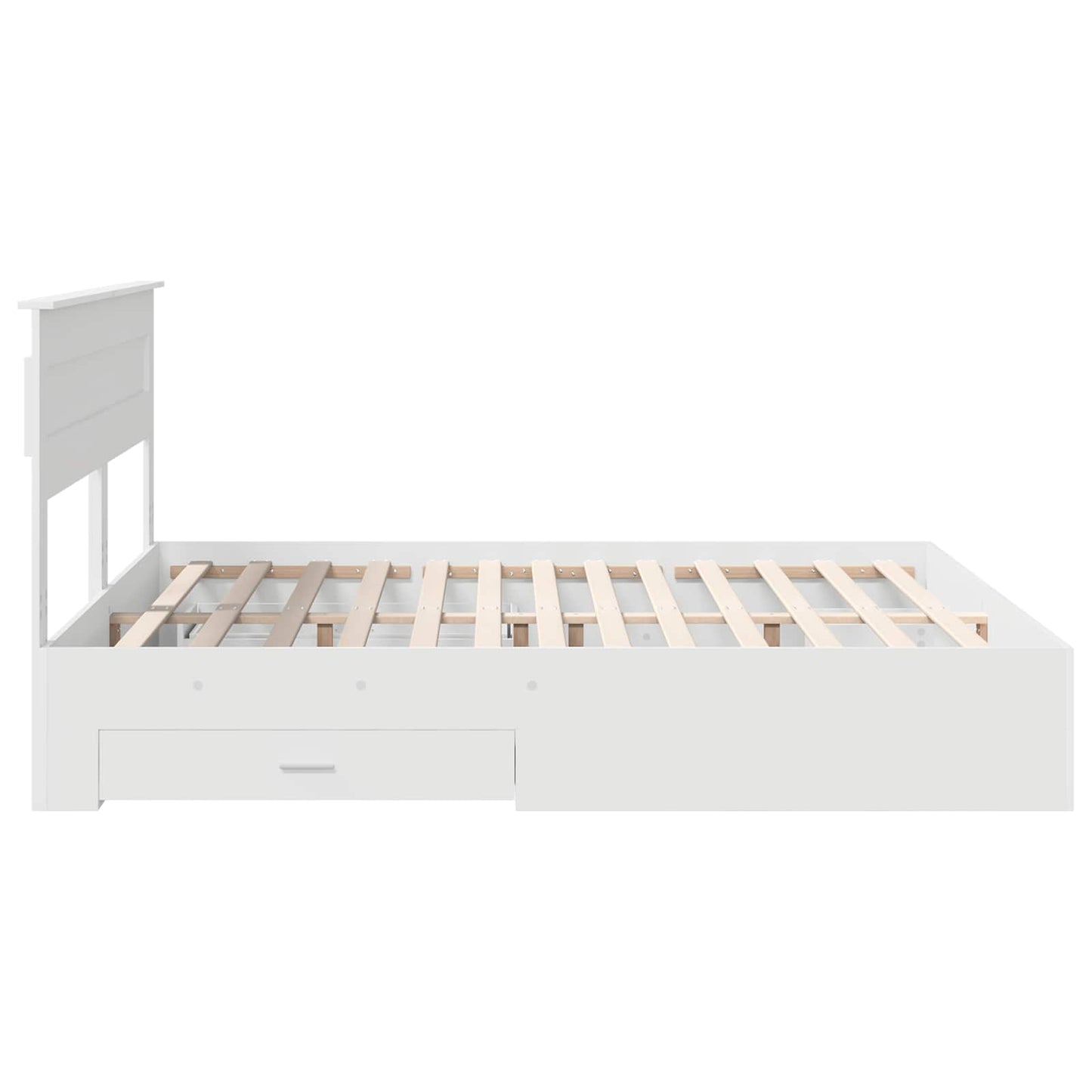 Bed Frame with Headboard White 180 x 200 cm Engineered Wood