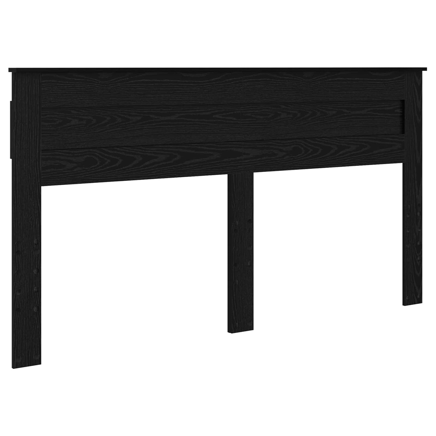 Bed Frame with Headboard Black Oak 180 x 200 cm Engineered Wood