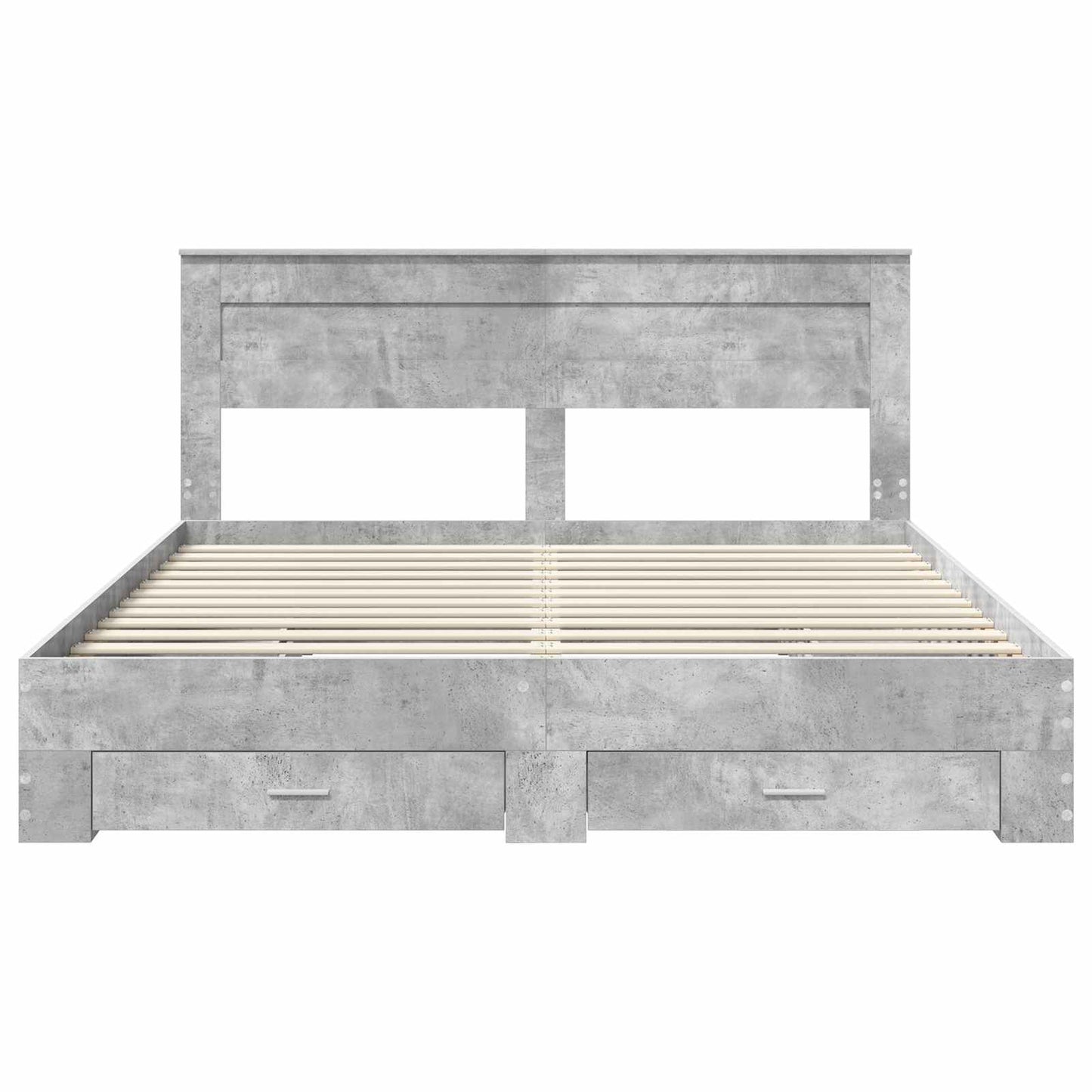 Bed Frame Concrete Grey 180 x 200 cm Engineered Wood