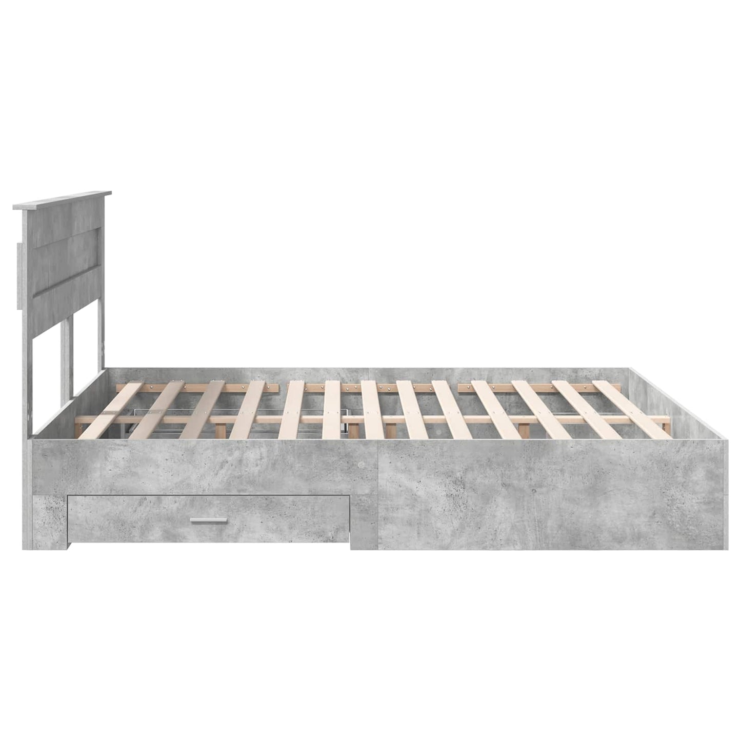 Bed Frame Concrete Grey 180 x 200 cm Engineered Wood