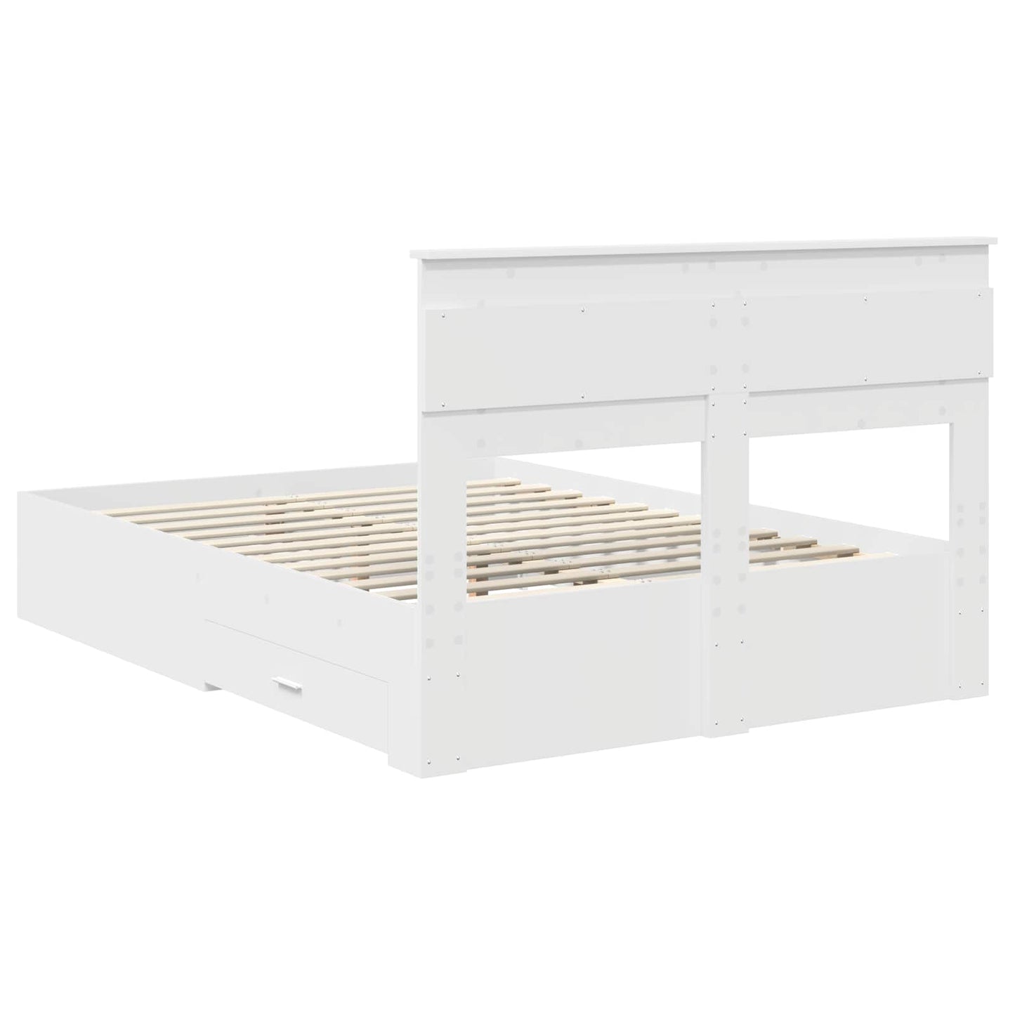Bed Frame with Headboard White 160 x 200 cm Engineered Wood