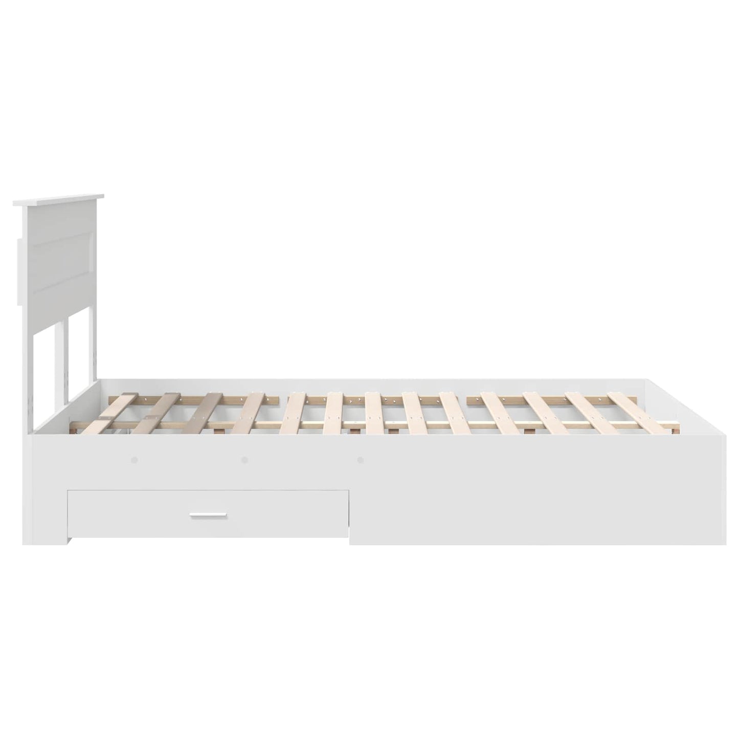 Bed Frame with Headboard White 160 x 200 cm Engineered Wood