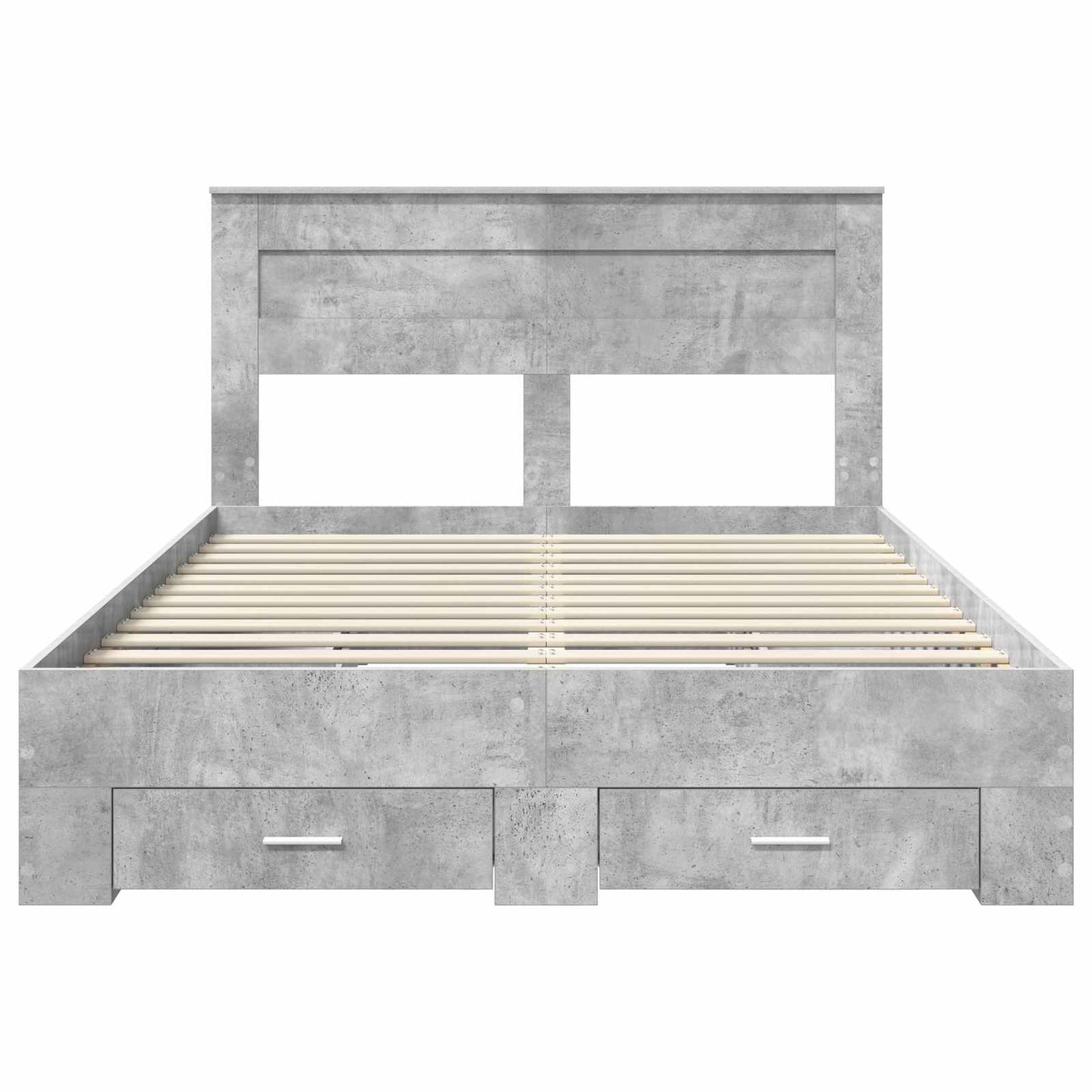 Bed Frame Concrete Grey 160 x 200 cm Engineered Wood