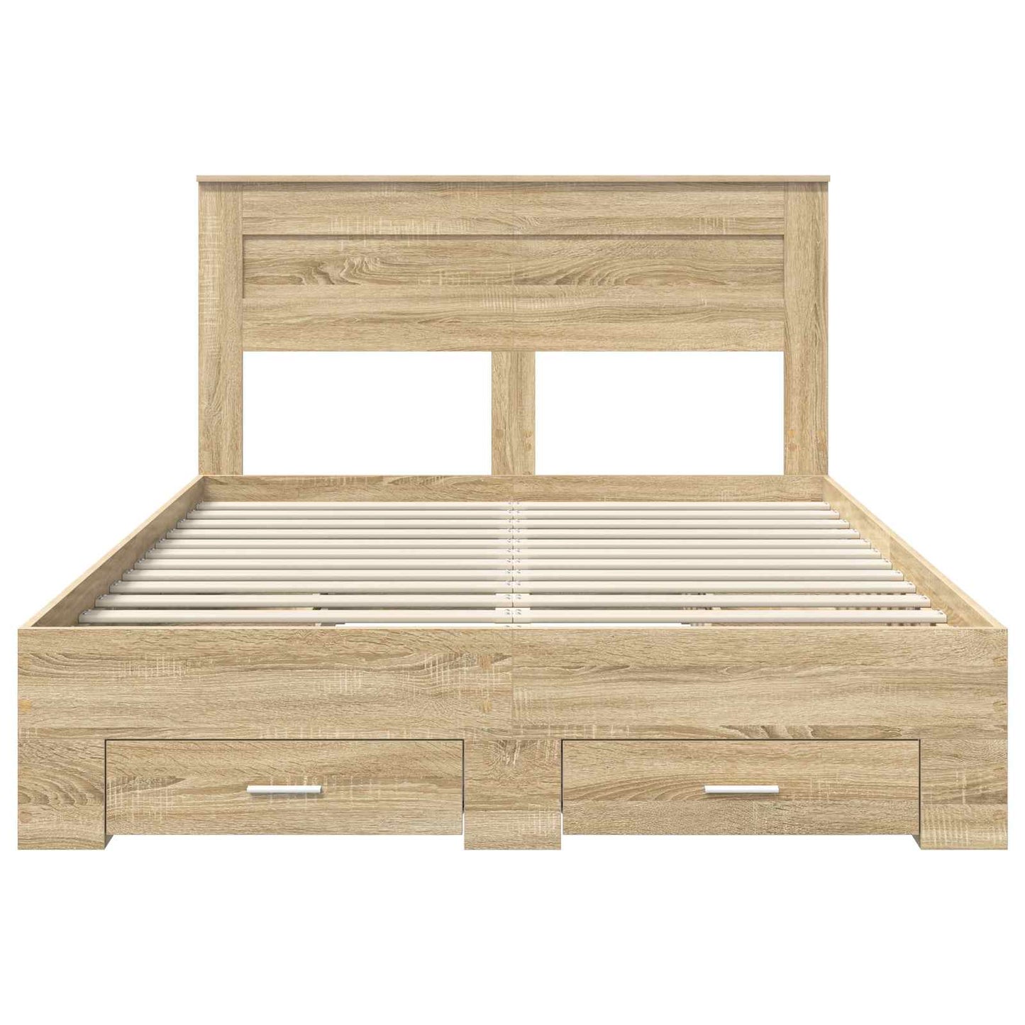 Bed Frame with Drawer Sonoma Oak 140 x 190 cm Engineered Wood