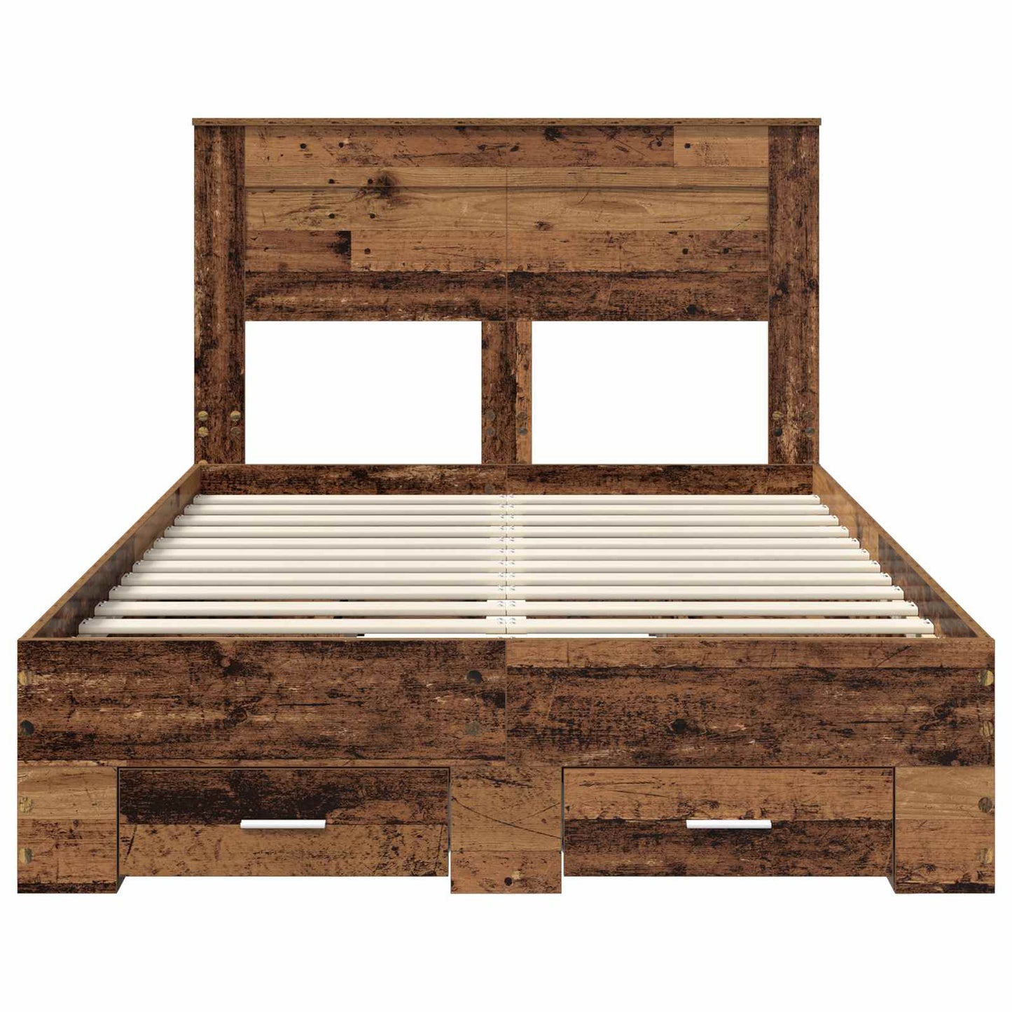 Bed Frame with Headboard Old Wood 120 x 190 cm Engineered Wood
