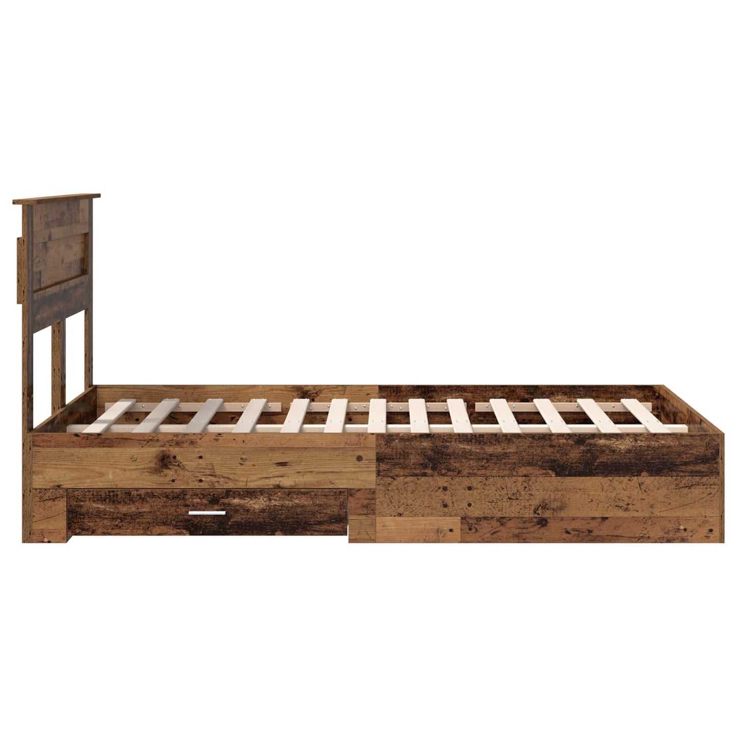 Bed Frame with Headboard Old Wood 120 x 190 cm Engineered Wood