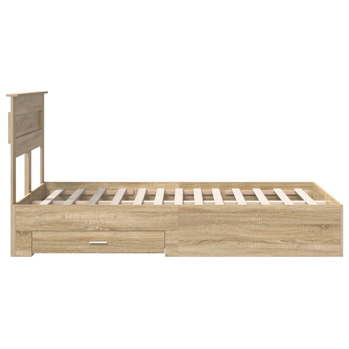 Bed Frame with Drawer Sonoma Oak 120 x 200 cm Engineered Wood