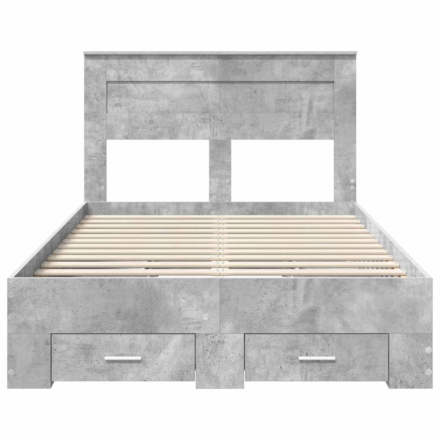 Bed Frame Concrete Grey 120 x 200 cm Engineered Wood