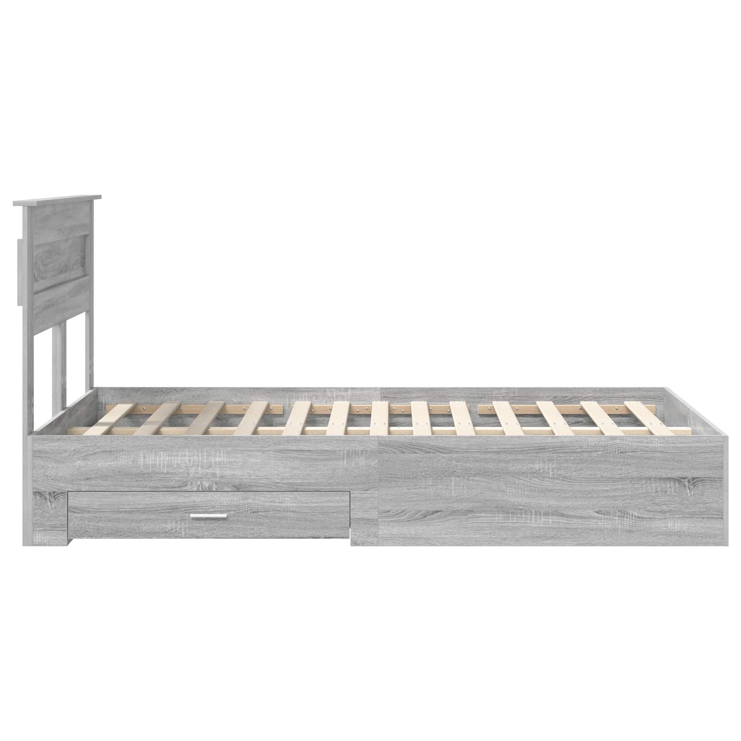 Bed Frame with Drawer Grey Sonoma 120 x 200 cm Engineered Wood