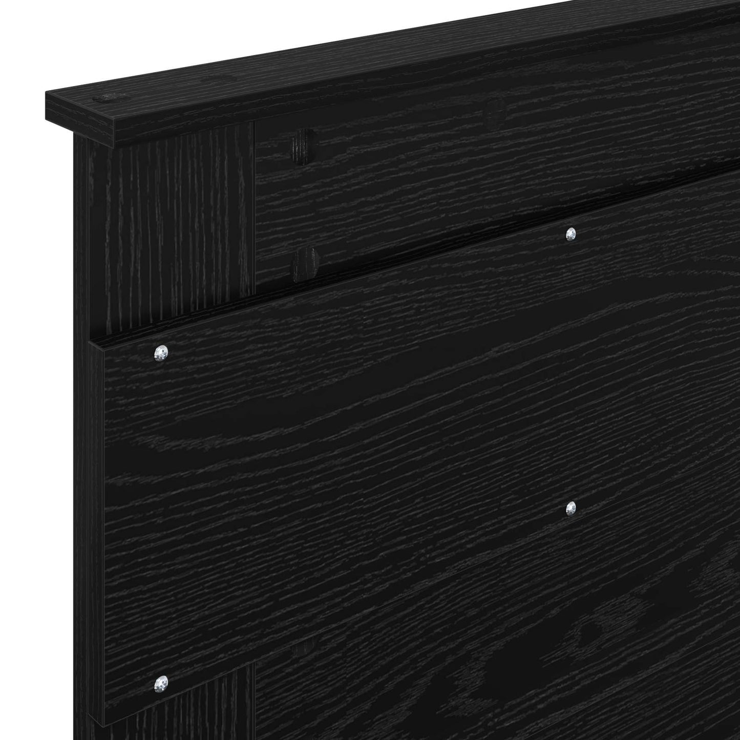 Bed Frame with Headboard Black Oak 100 x 200 cm Engineered Wood