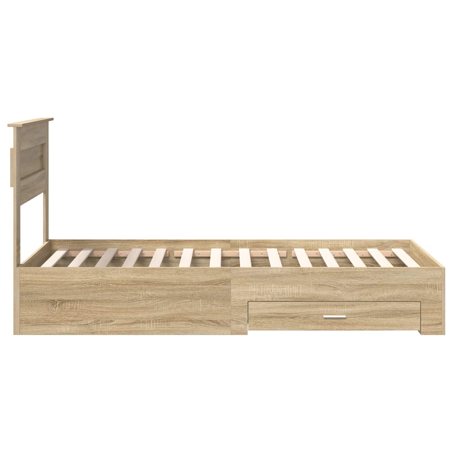 Bed Frame with Drawer Sonoma Oak 100 x 200 cm Engineered Wood