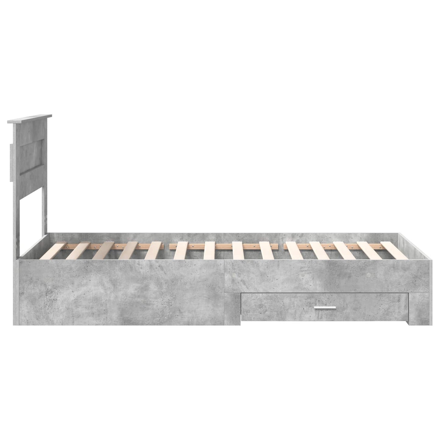Bed Frame Concrete Grey 100 x 200 cm Engineered Wood
