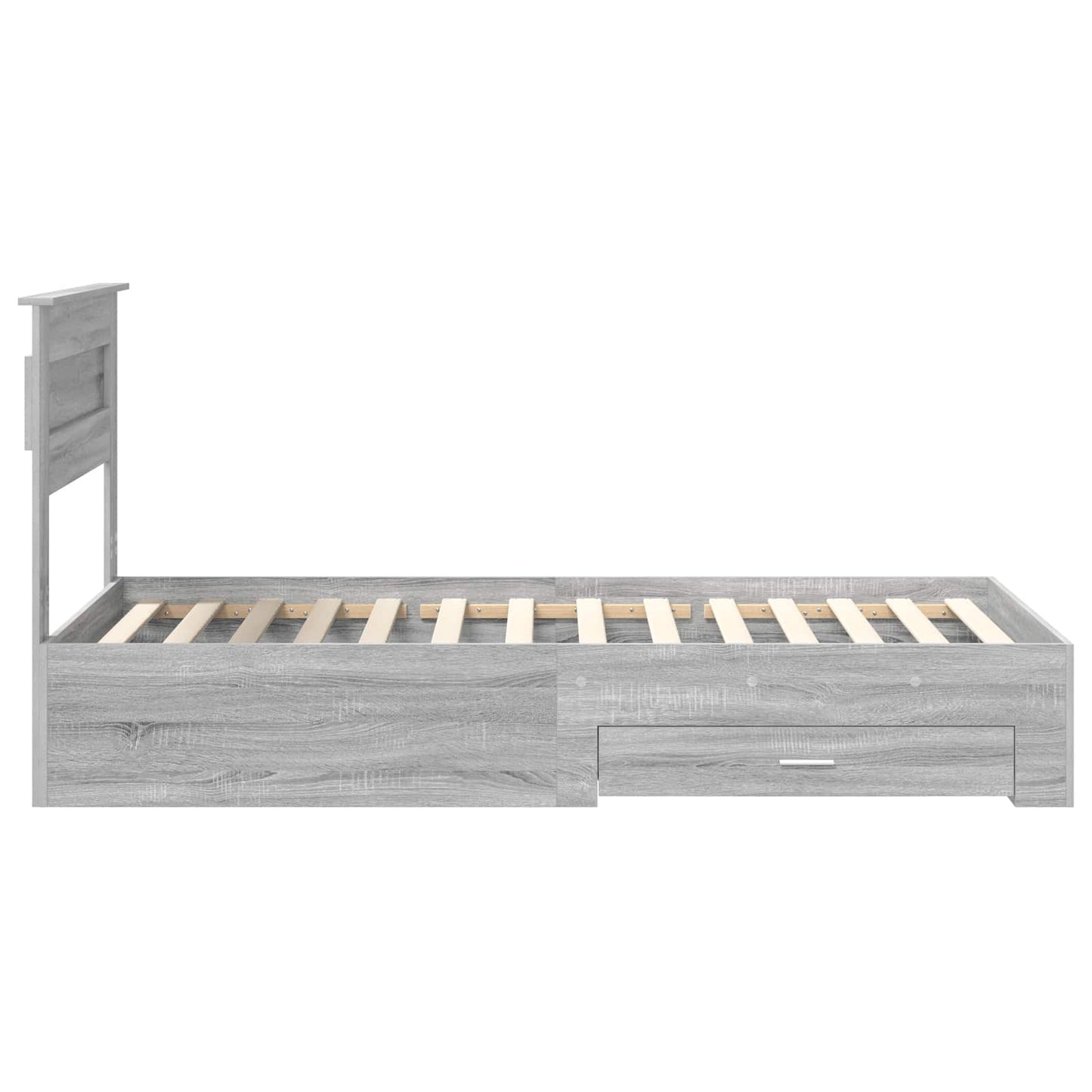 Bed Frame with Drawer Grey Sonoma 100 x 200 cm Engineered Wood