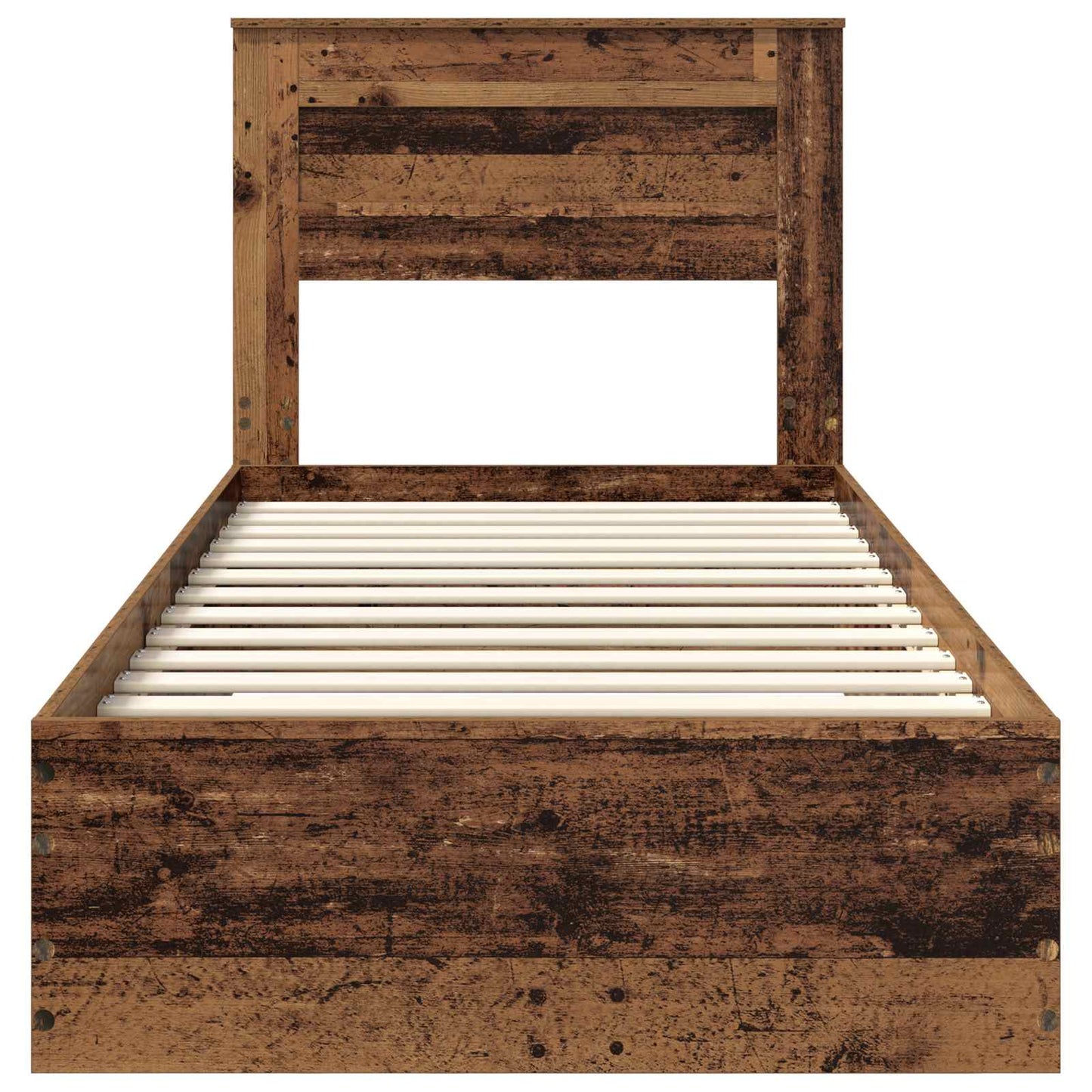 Bed Frame with Headboard Old Wood 100 x 200 cm Engineered Wood