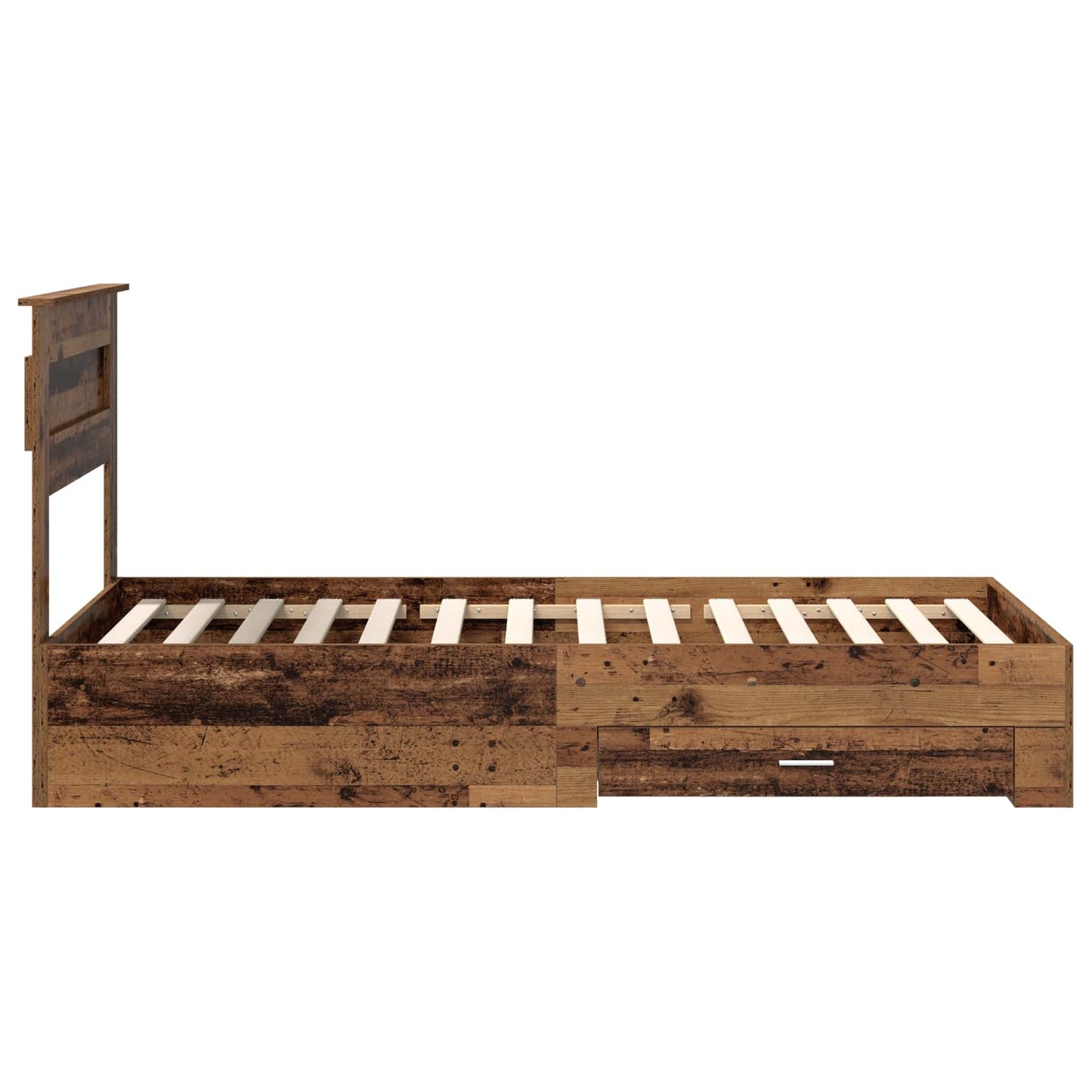 Bed Frame with Headboard Old Wood 100 x 200 cm Engineered Wood