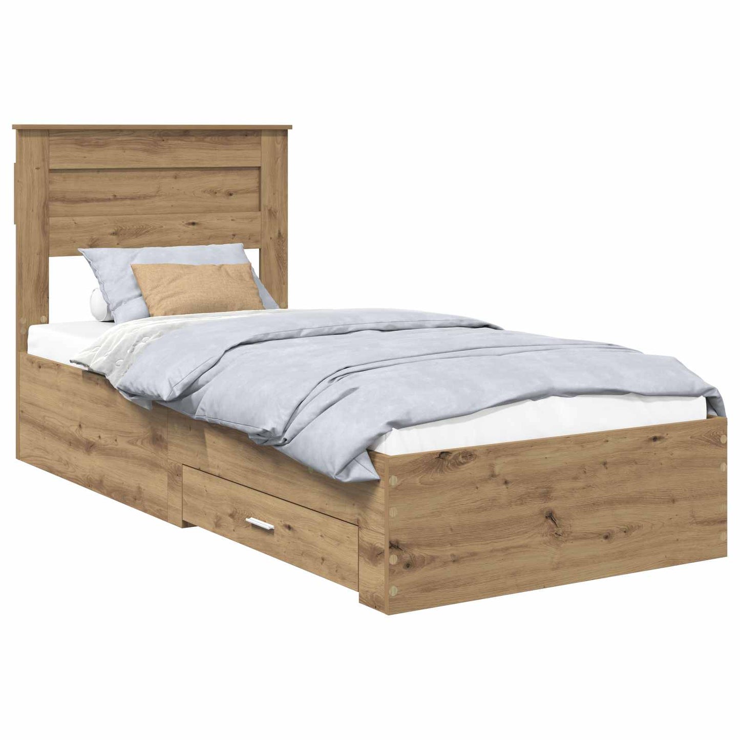 Bed Frame with Drawer Artisan Oak 100 x 200 cm Engineered Wood