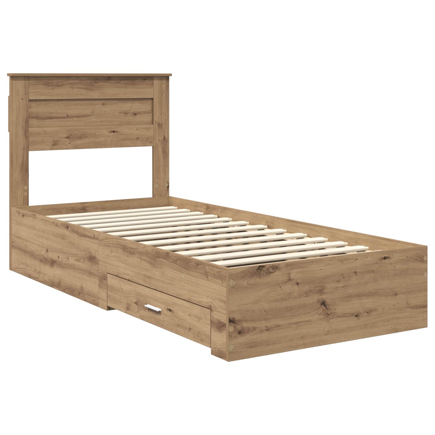 Bed Frame with Drawer Artisan Oak 100 x 200 cm Engineered Wood