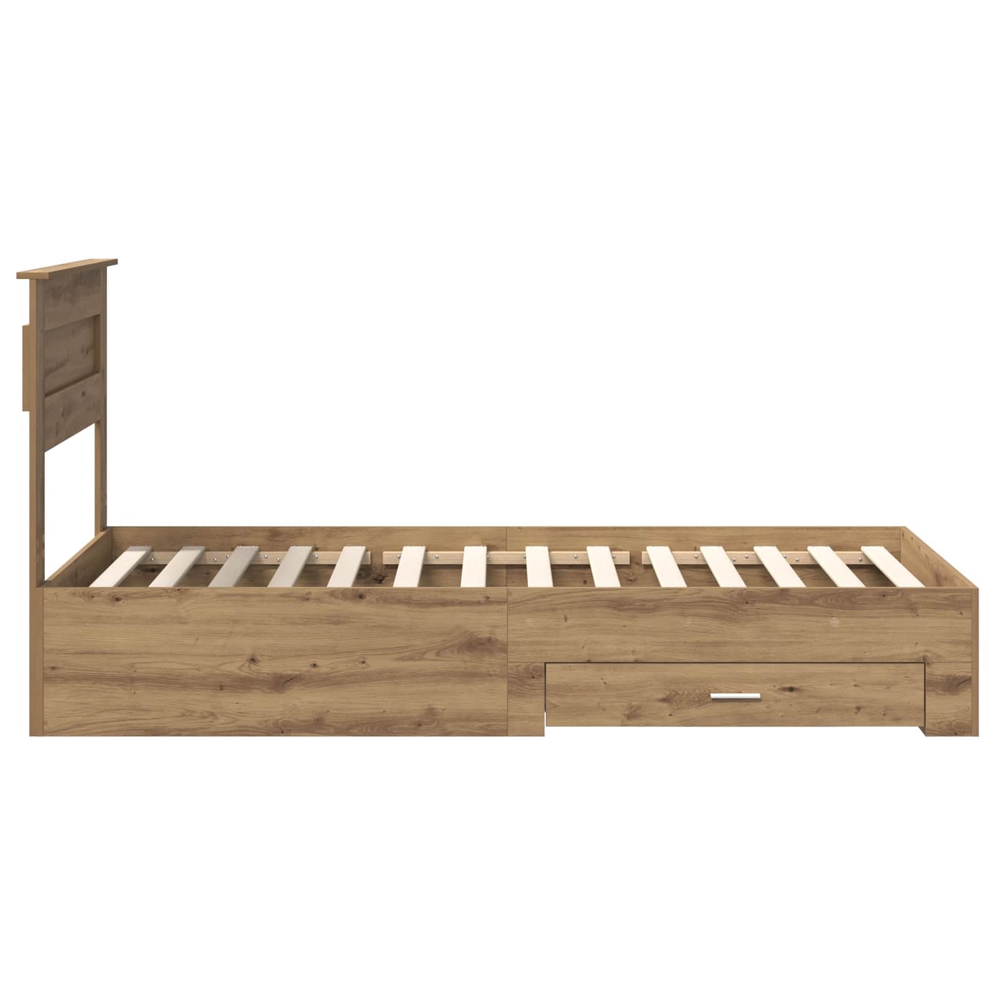 Bed Frame with Drawer Artisan Oak 100 x 200 cm Engineered Wood