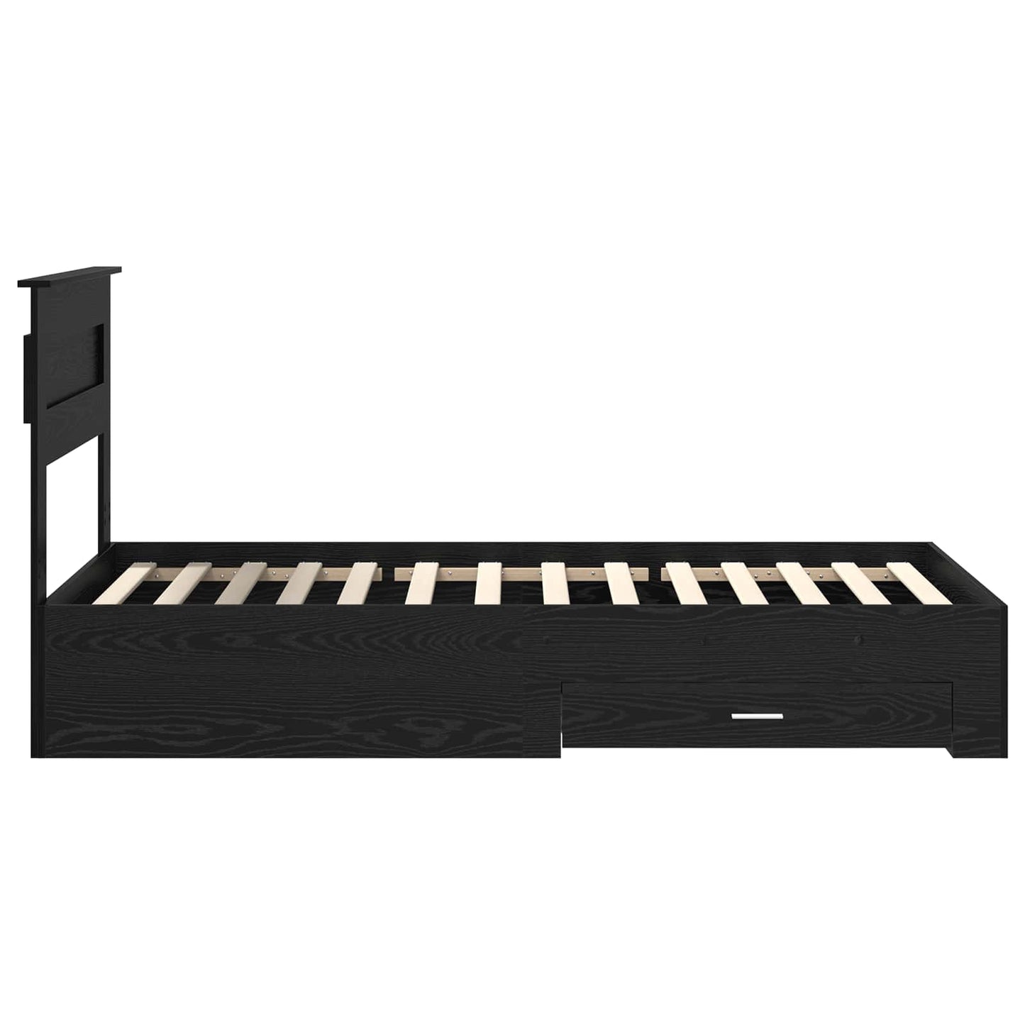 Bed Frame with Headboard Black Oak 90 x 190 cm Engineered Wood