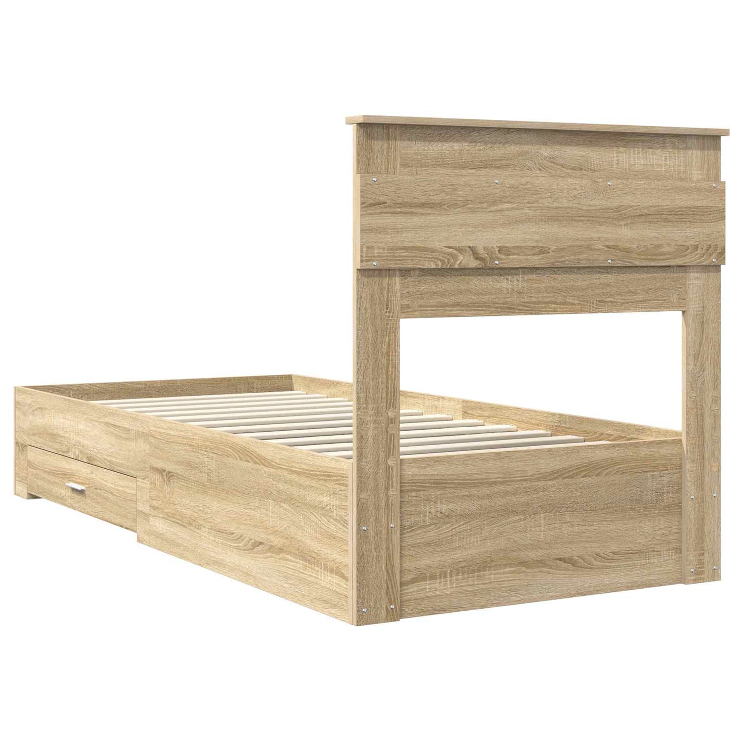 Bed Frame with Headboard Sonoma Oak 90 x 190 cm Engineered Wood