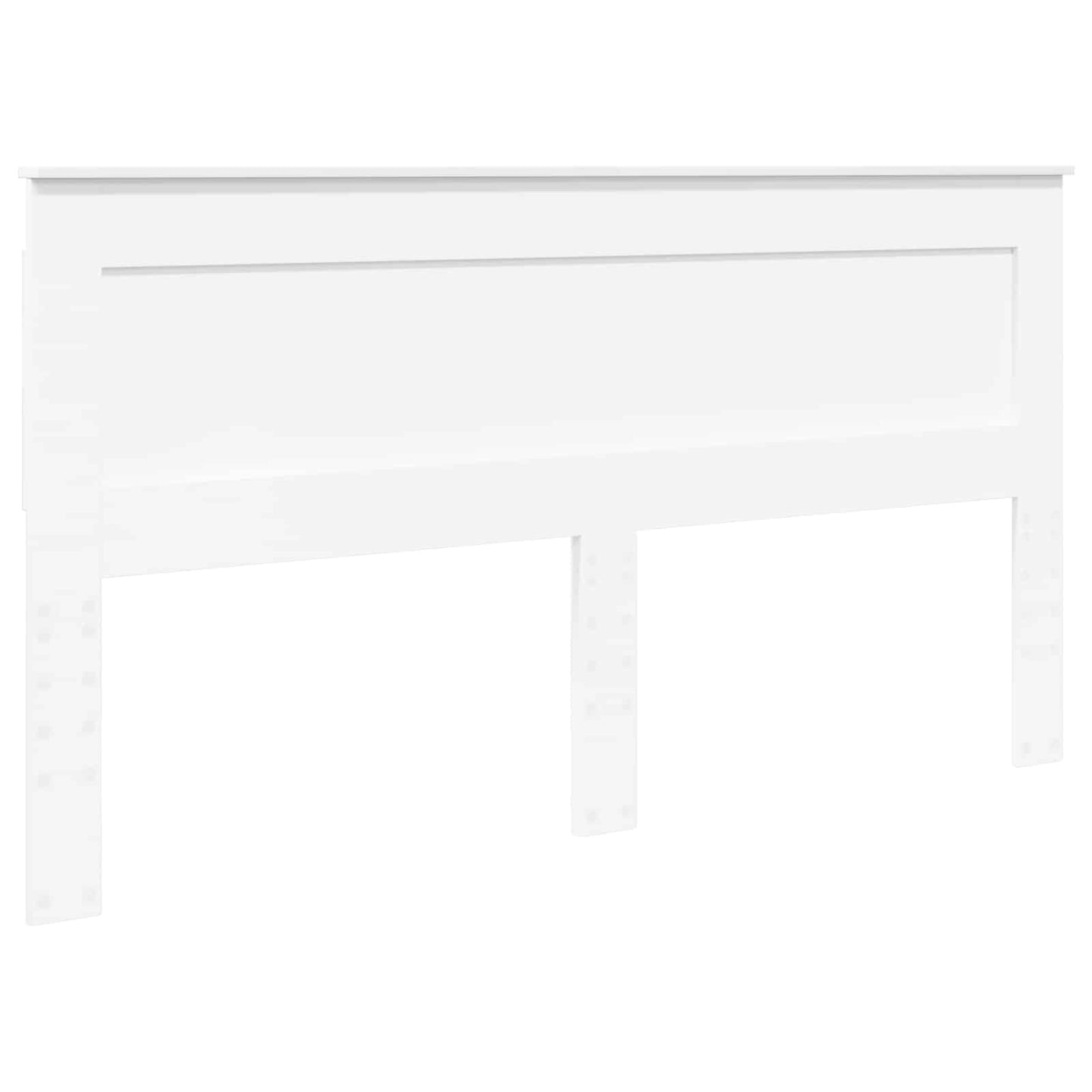 Bed Frame with Headboard White 200 x 200 cm Solid Pine Wood