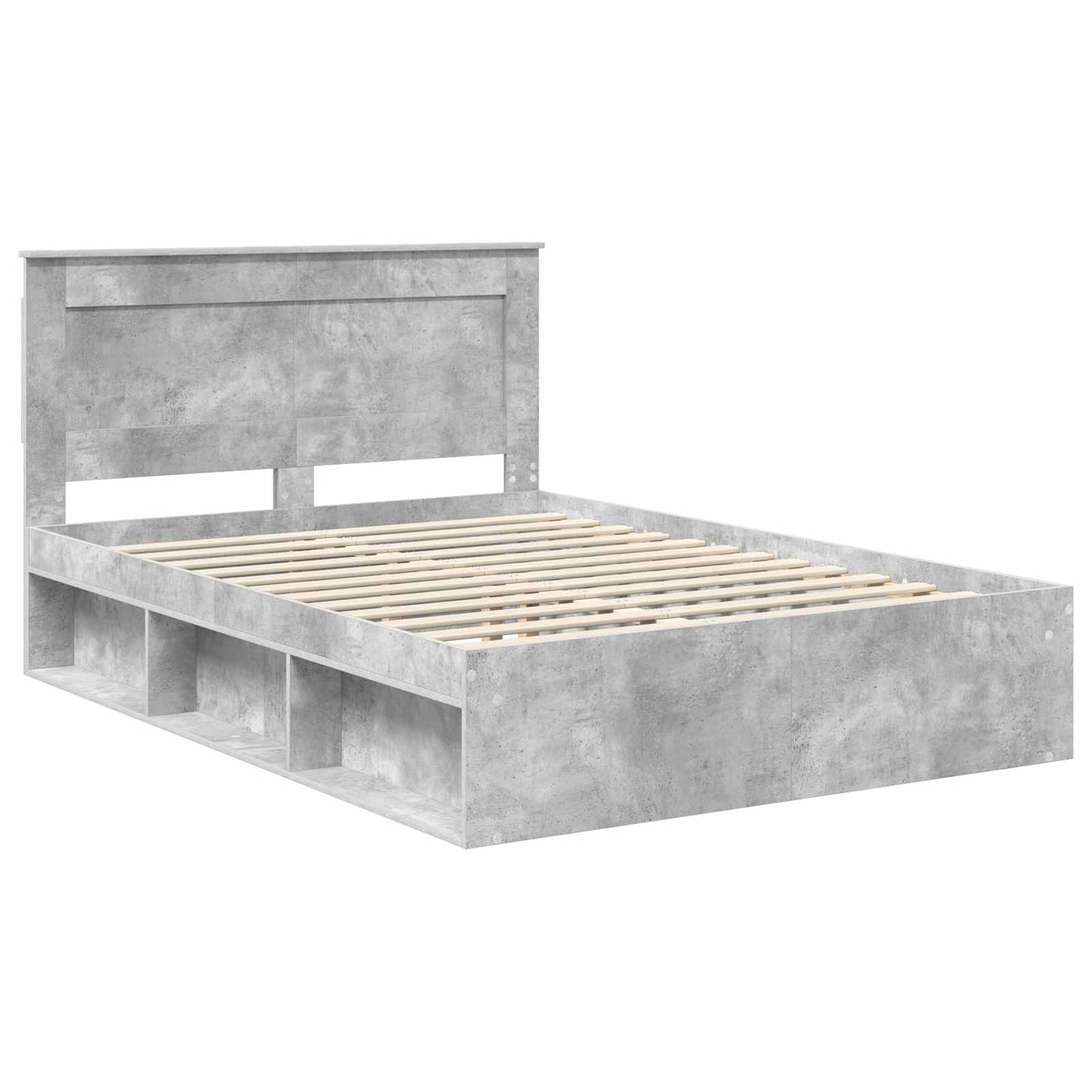Bed Frame Concerte Grey 150 x 200 cm Solid Pine Wood