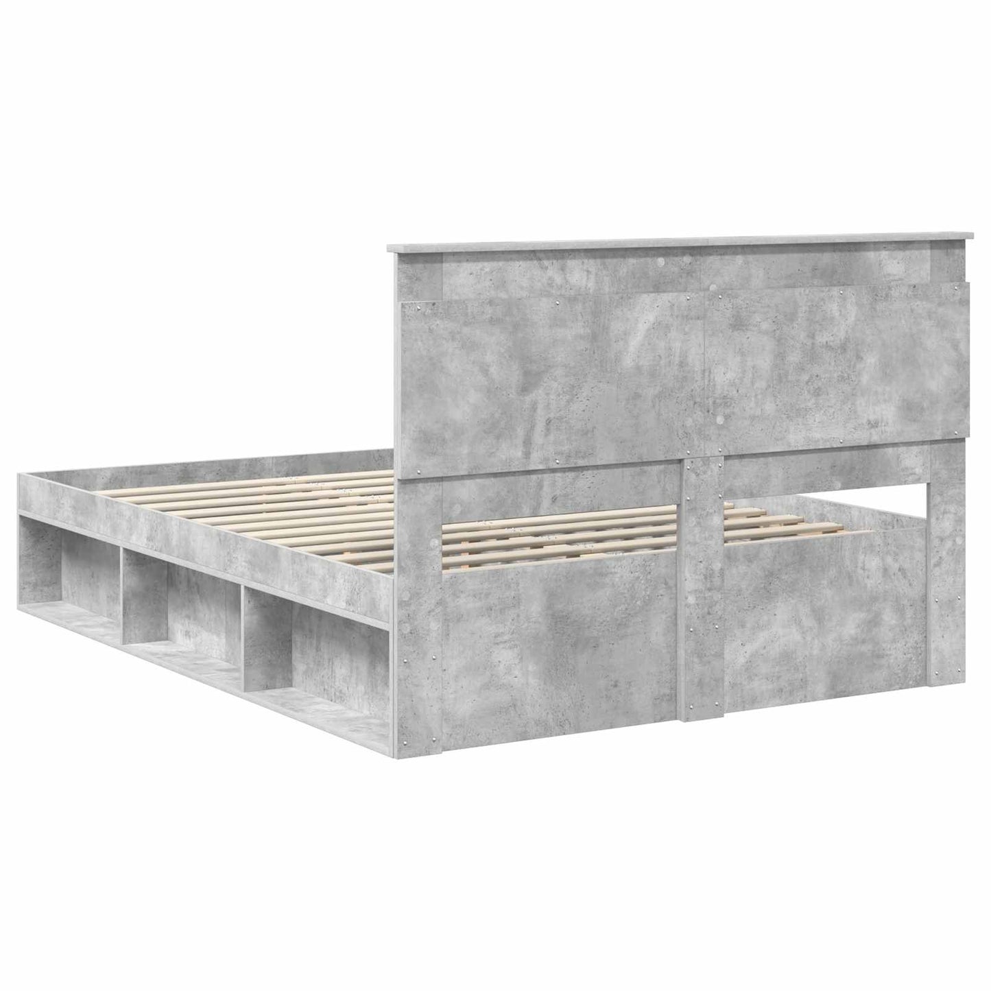 Bed Frame Concerte Grey 150 x 200 cm Solid Pine Wood