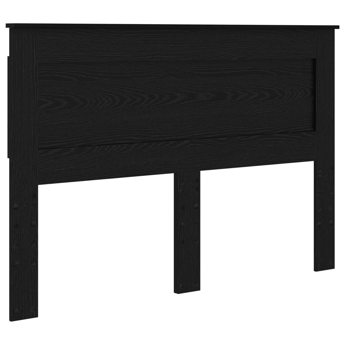 Bed Frame with Headboard Black 140 x 190 cm Solid Pine Wood