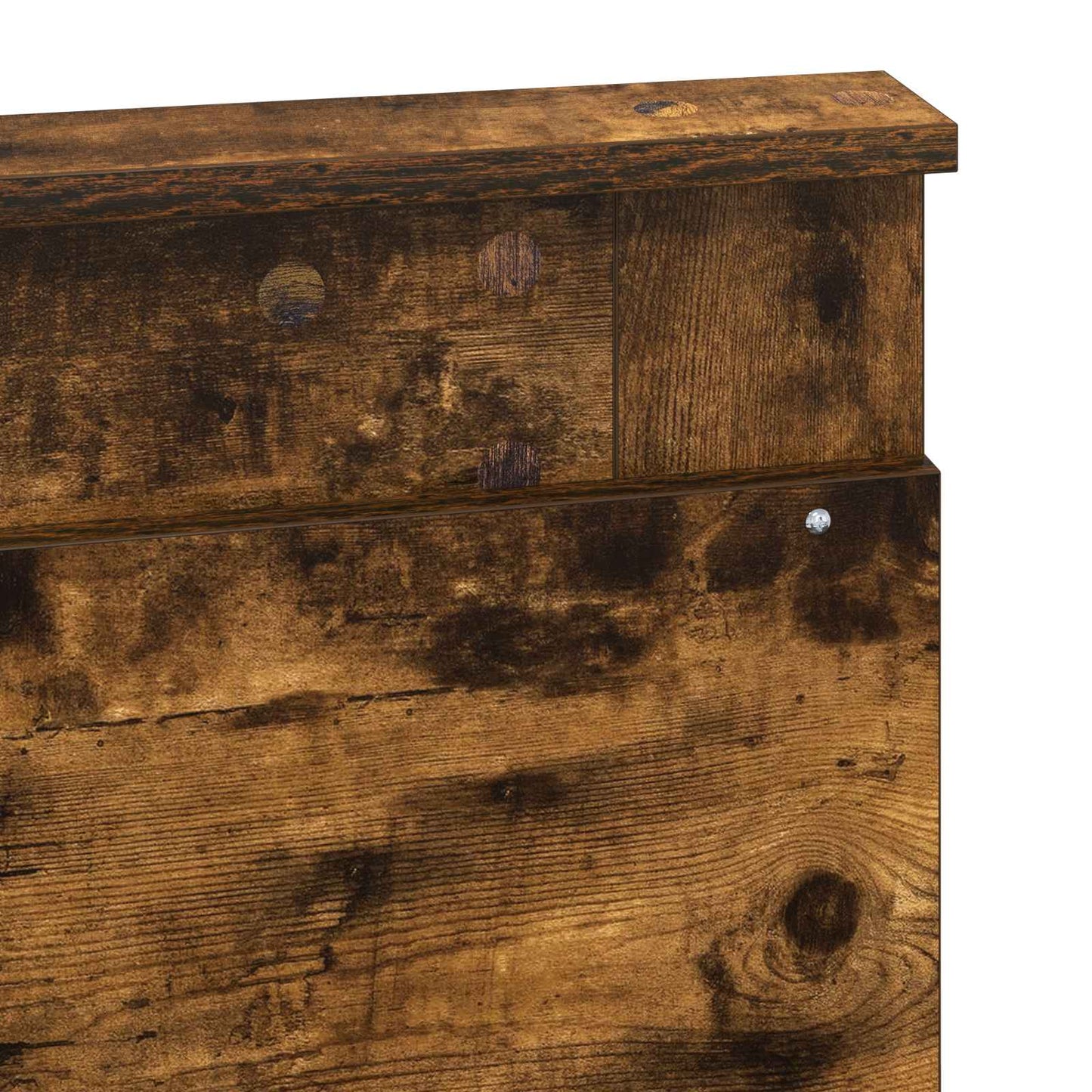 Bed Frame Smoked Oak 140 x 190 cm Solid Pine Wood
