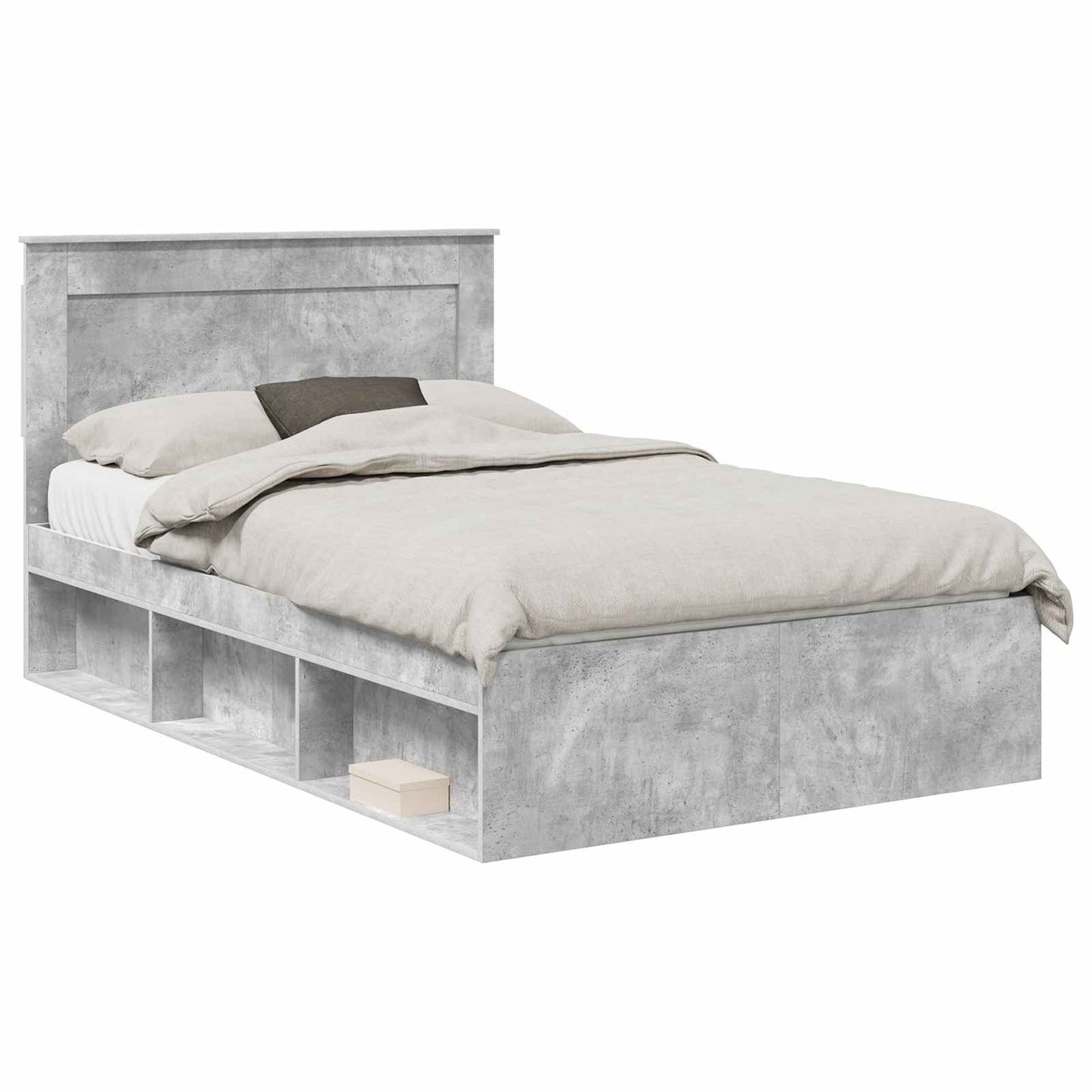 Bed Frame with Headboard Concerte 120 x 190 cm Solid Pine Wood
