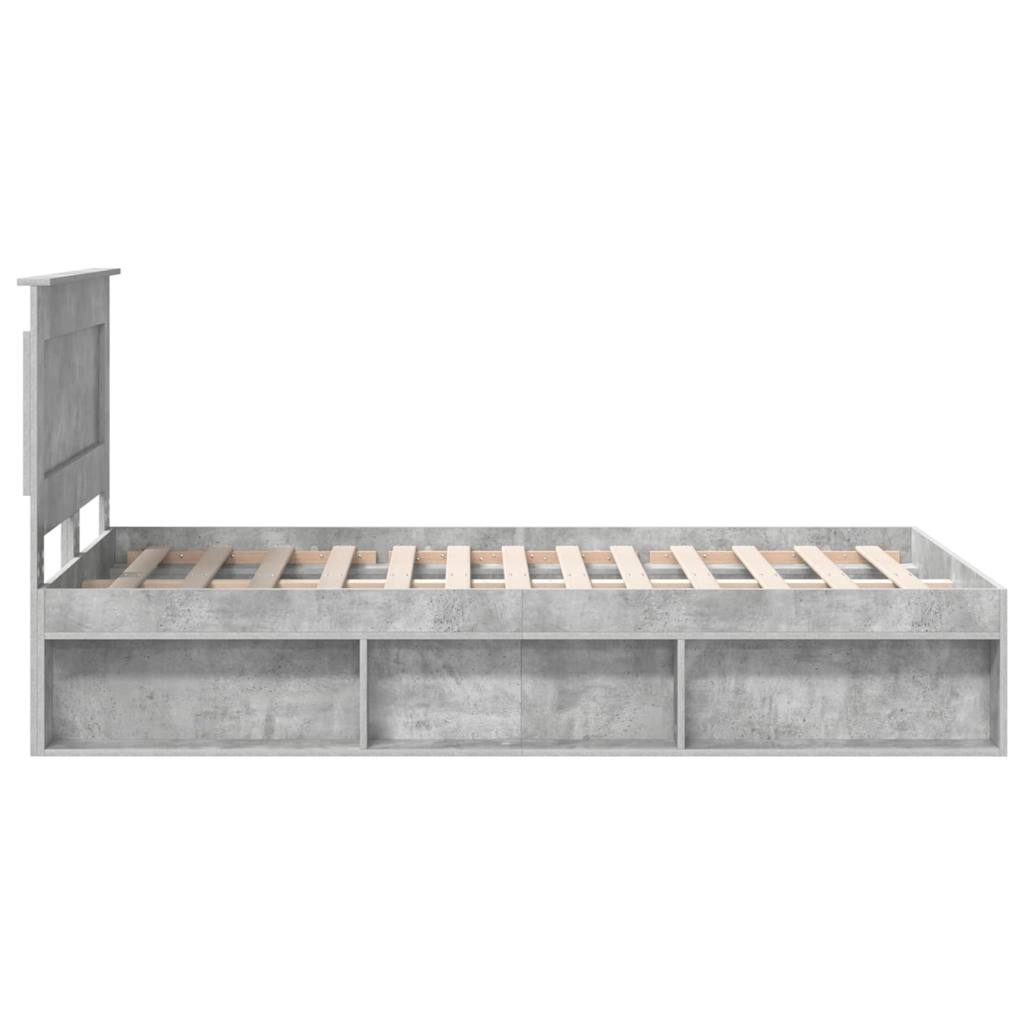 Bed Frame with Headboard Concerte 120 x 190 cm Solid Pine Wood