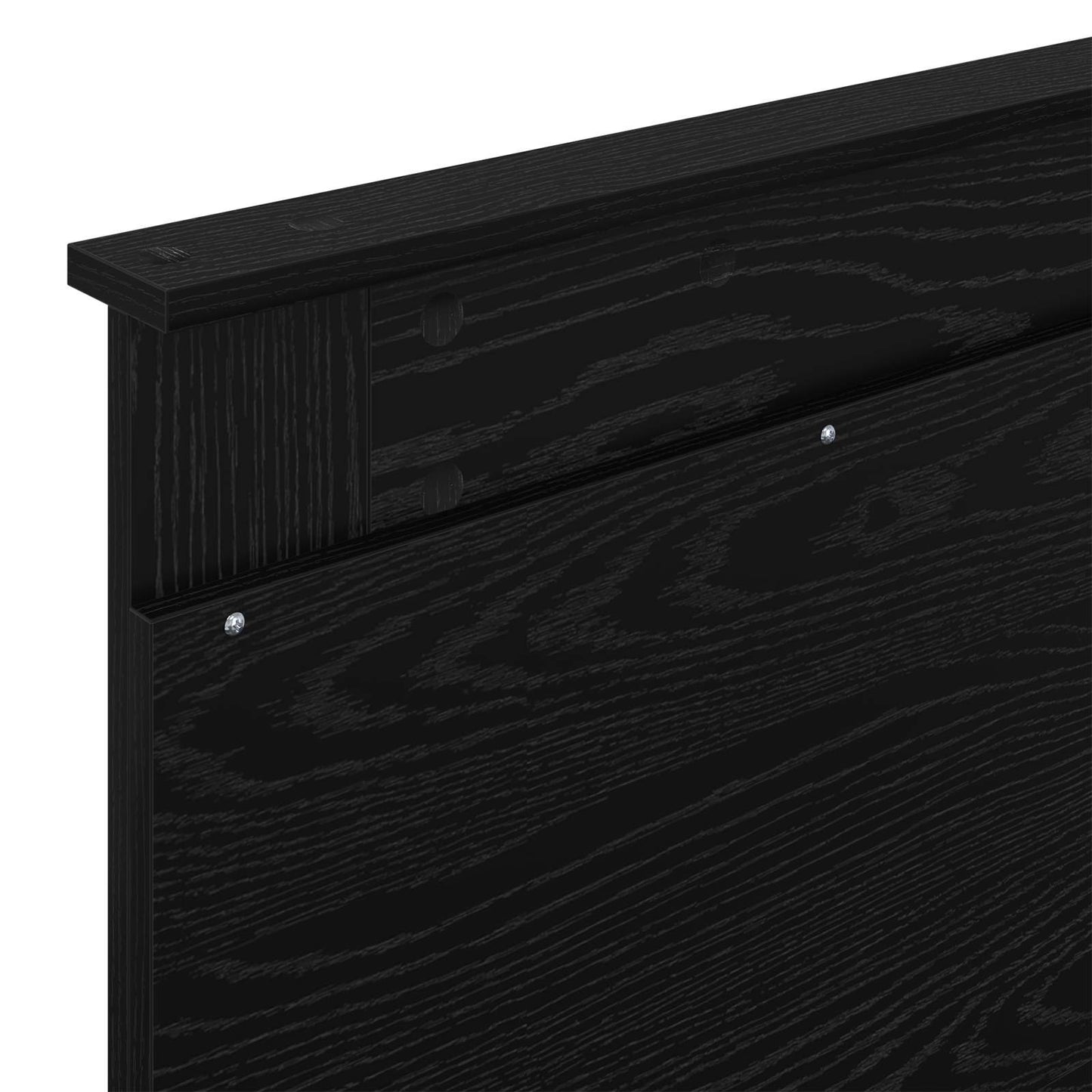 Bed Frame with Headboard Black 90 x 190 cm Solid Pine Wood