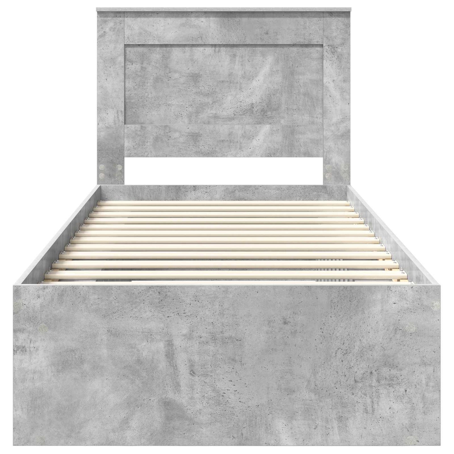 Bed Frame with Drawer Concerte Grey 90 x 190 cm Solid Pine Wood