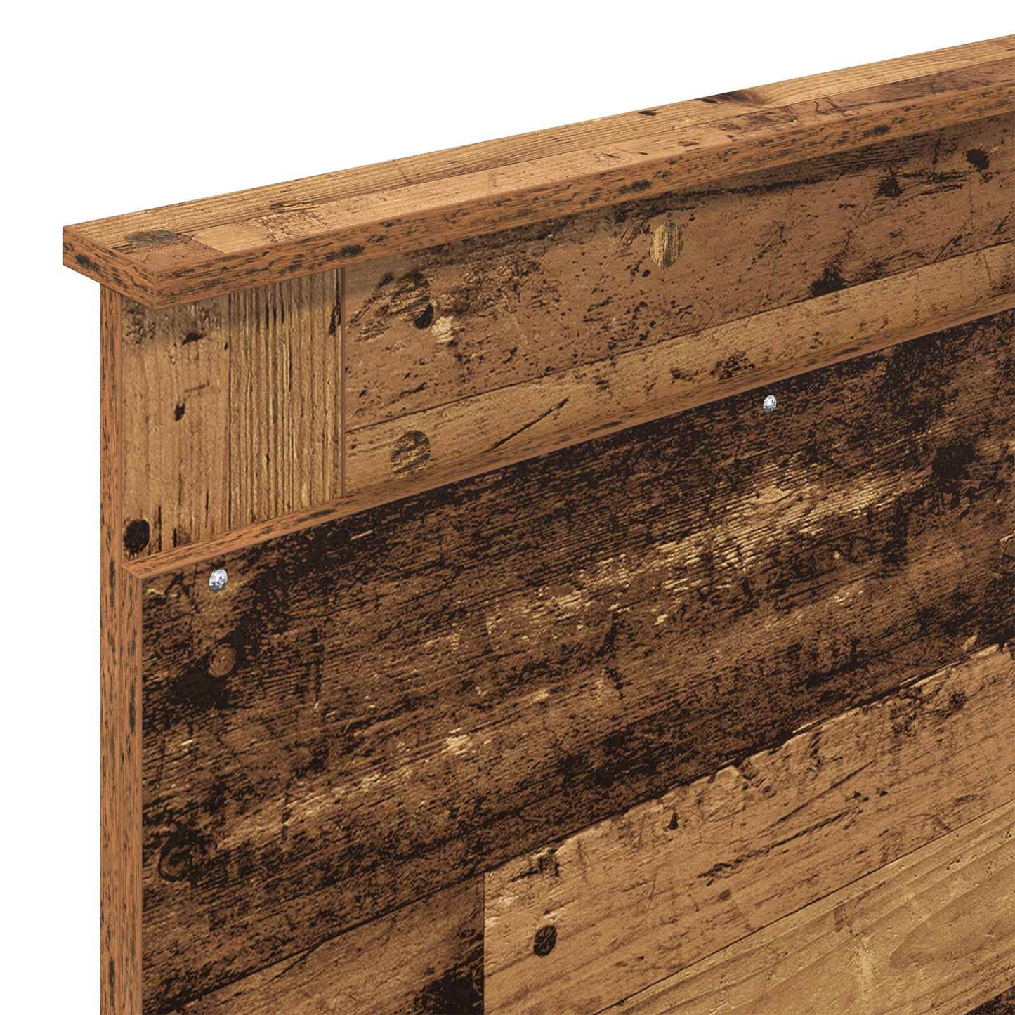 Bed Frame with Headboard Old Wood 90 x 190 cm Solid Pine Wood