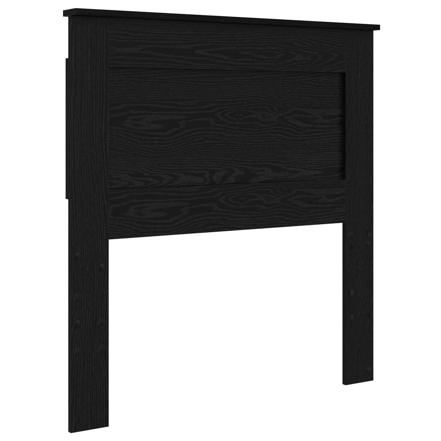 Bed Frame with Headboard Black 75 x 190 cm Solid Pine Wood
