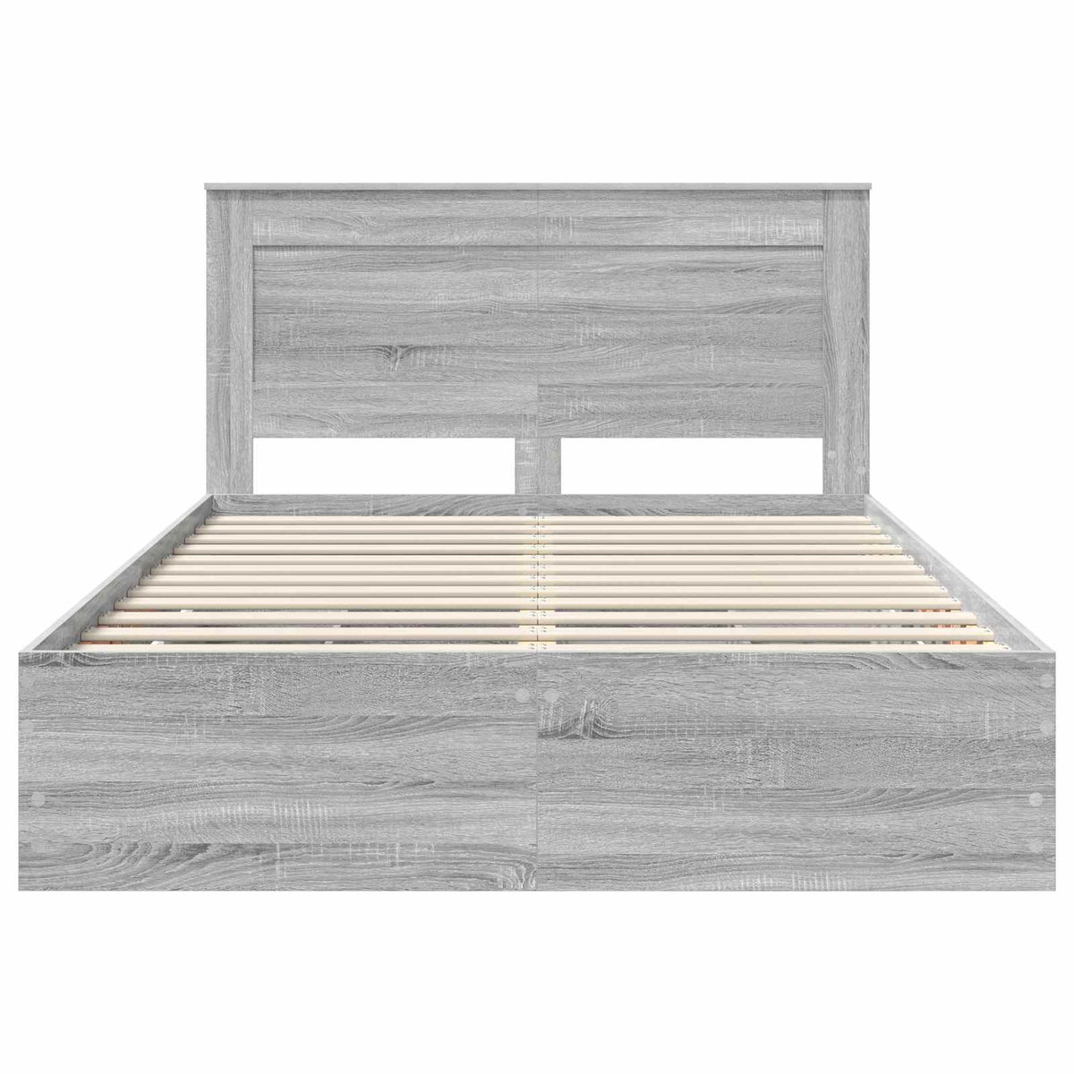 Bed Frame with Drawer Grey Sonoma 140 x 190 cm Engineer Wood