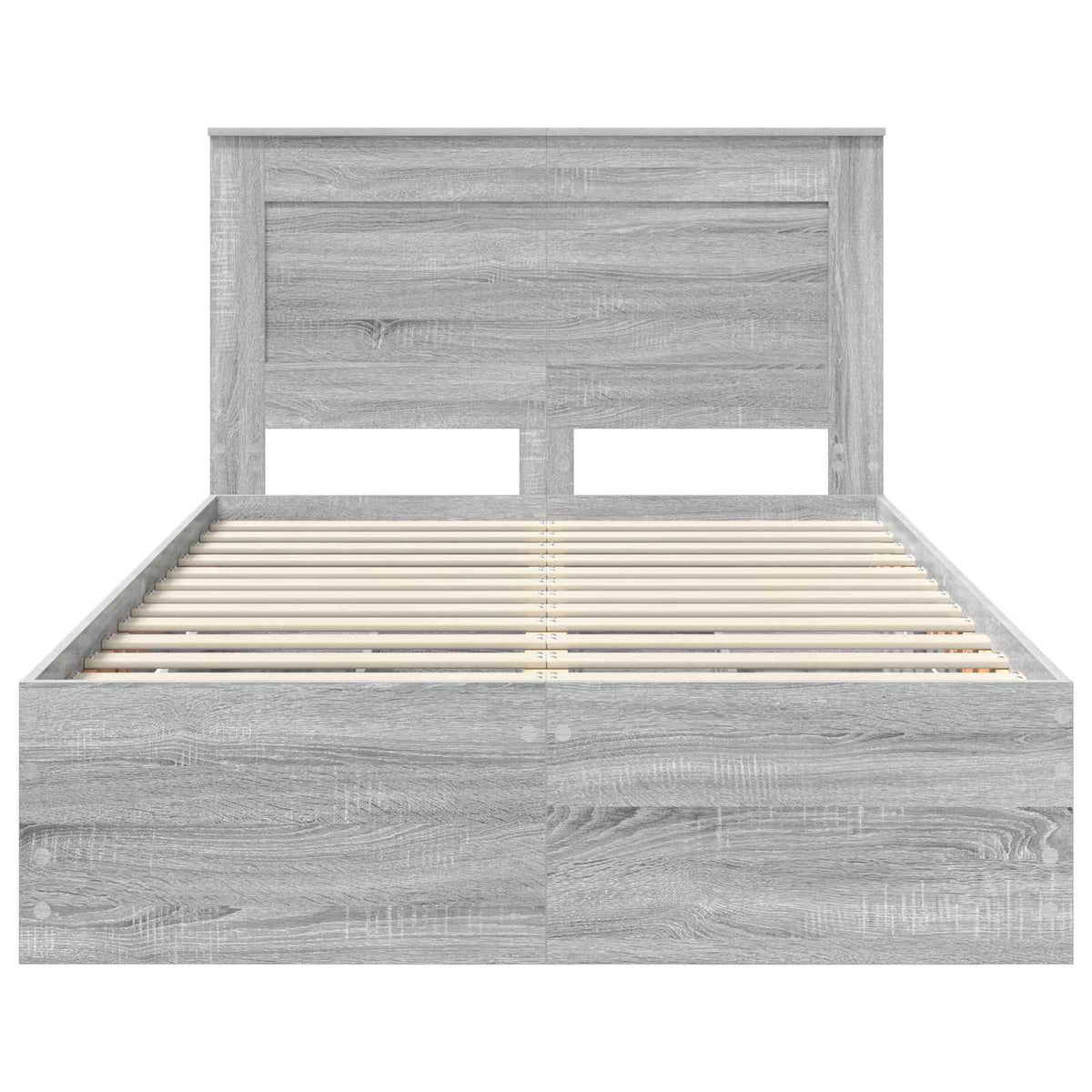 Bed Frame with Drawer Grey Sonoma 120 x 190 cm Engineer Wood