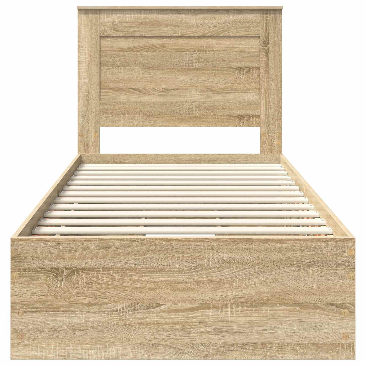 Bed Frame with Drawer Sonoma Oak 75 x 190 cm Engineer Wood